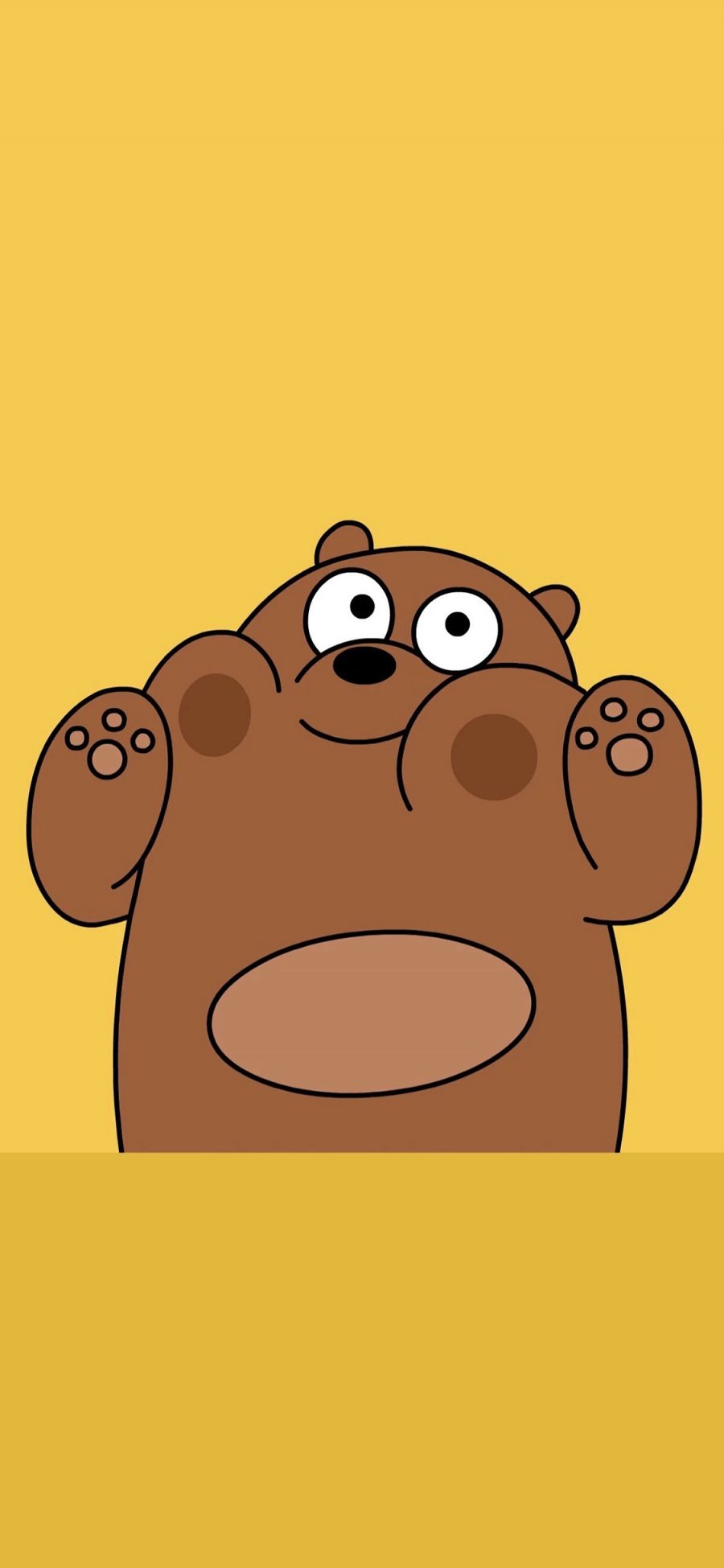 [2436×1125]咱们裸熊 动画片 棕熊 可爱 卡通 苹果手机动漫壁纸图片