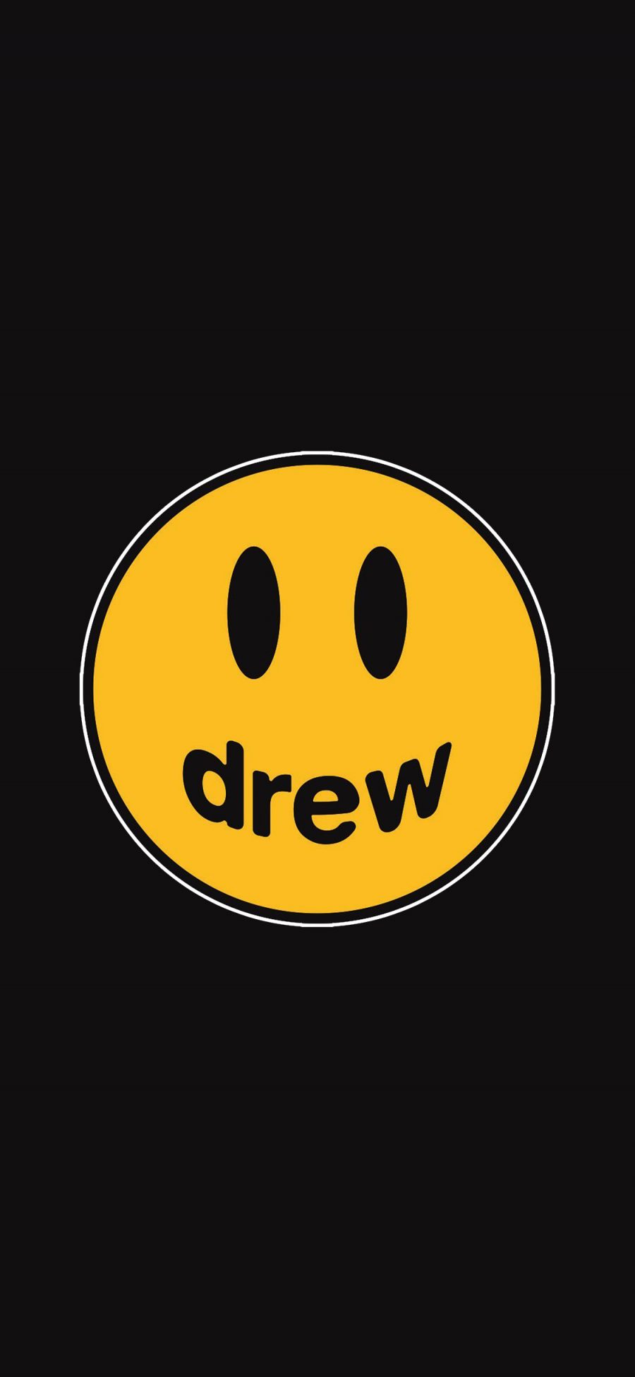 [2436×1125]品牌 Drew House 笑脸 黄色（取自微博：G195） 苹果手机动漫壁纸图片