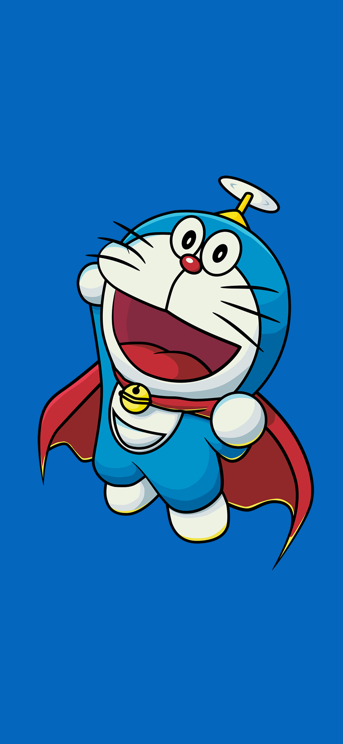 [2436×1125]哆啦A梦 叮当猫 蓝色 动画 苹果手机动漫壁纸图片