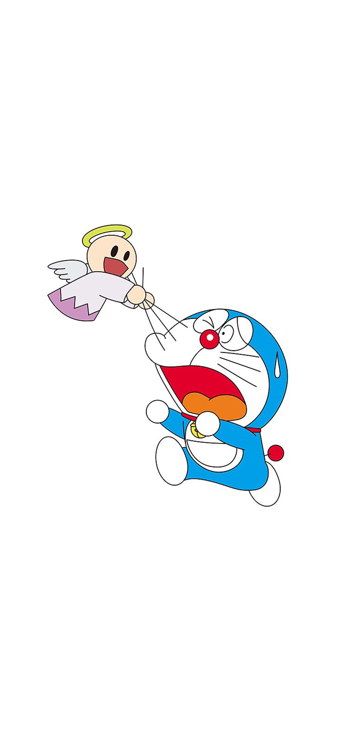 [2436×1125]哆啦A梦 日漫 简约 卡通 苹果手机动漫壁纸图片