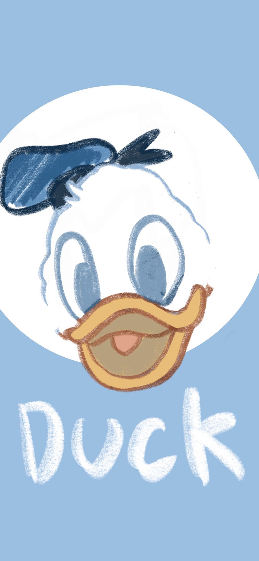 [2436×1125]唐老鸭 duck 迪士尼 蓝 苹果手机动漫壁纸图片