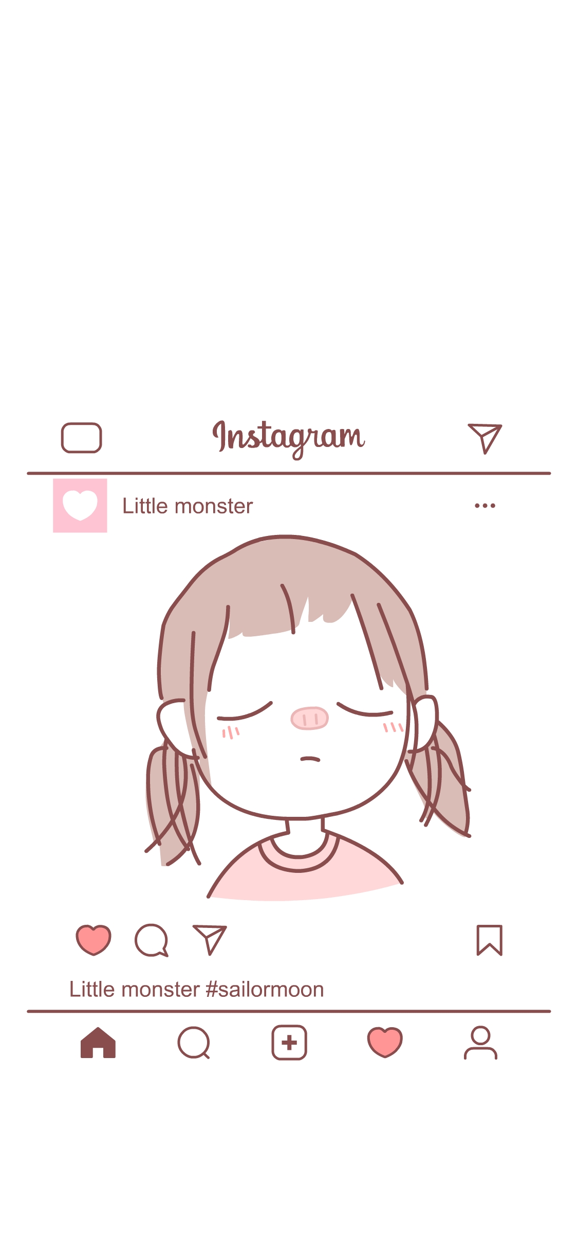 [2436×1125]女孩 猪猪 粉色 Instagram 照片 苹果手机动漫壁纸图片