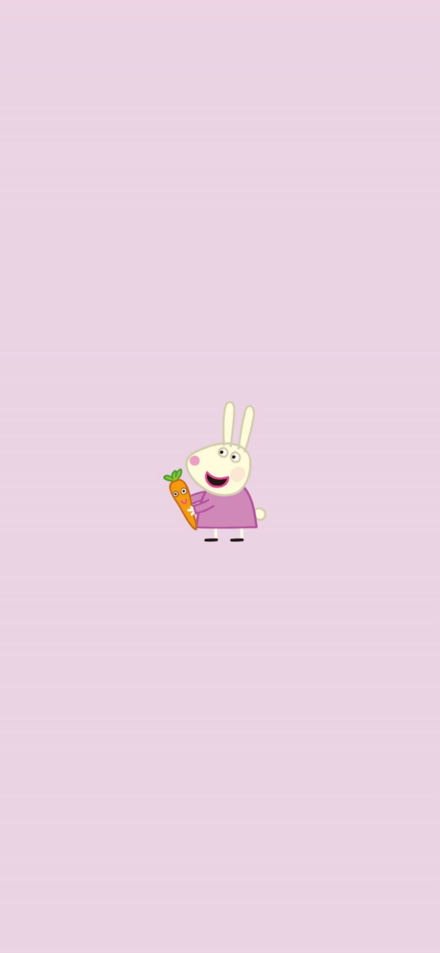 [2436×1125]小兔瑞贝卡 动画 粉色 小猪佩奇 可爱 胡萝卜 苹果手机动漫壁纸图片