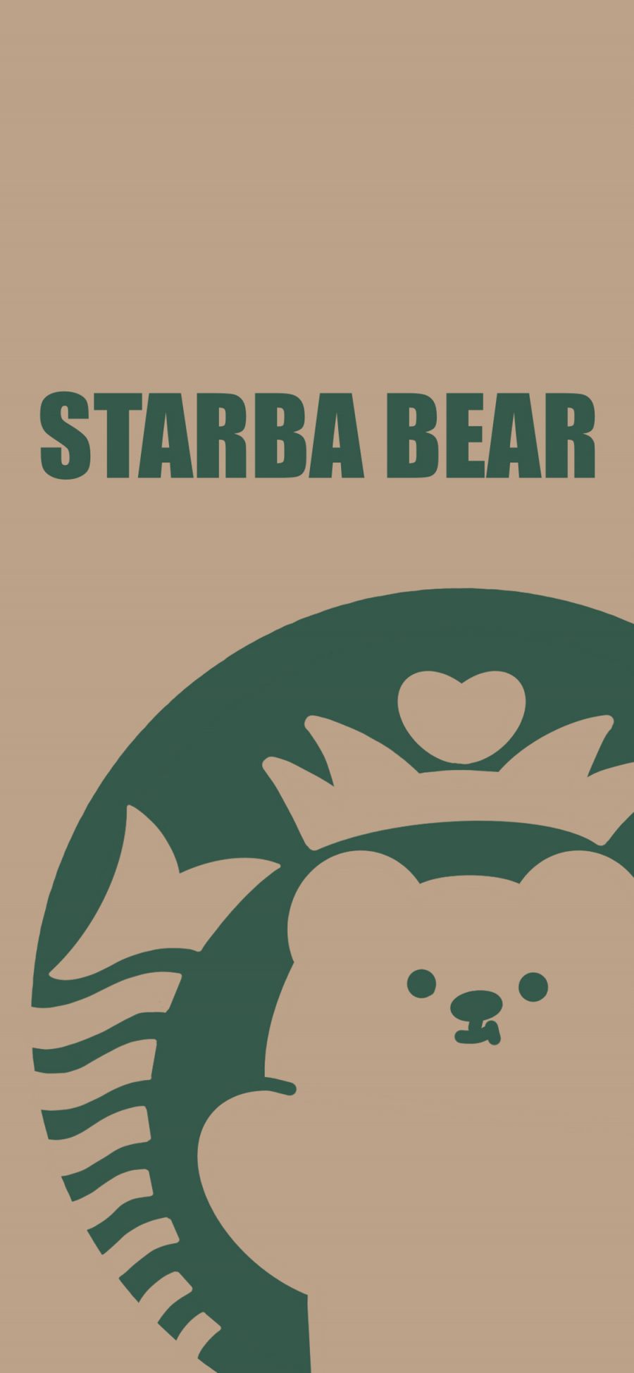 [2436×1125]小熊 starba bear 卡通 苹果手机动漫壁纸图片