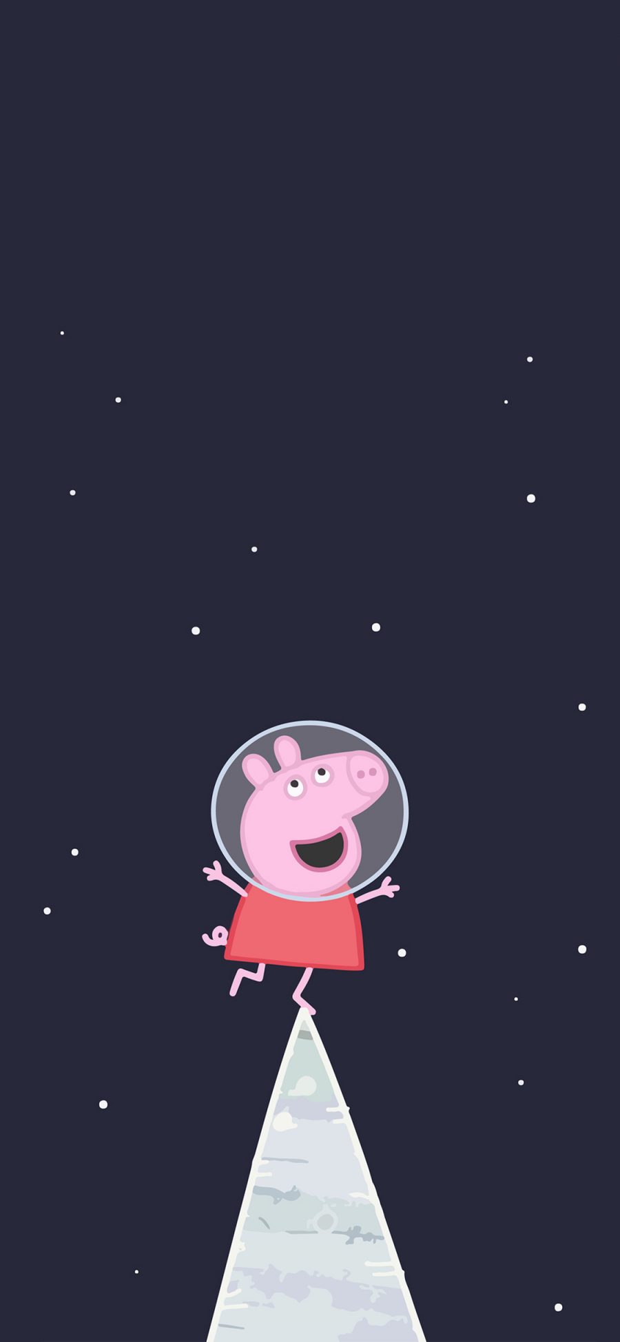 [2436×1125]小猪佩奇 动画 卡通 太空 宇宙 苹果手机动漫壁纸图片