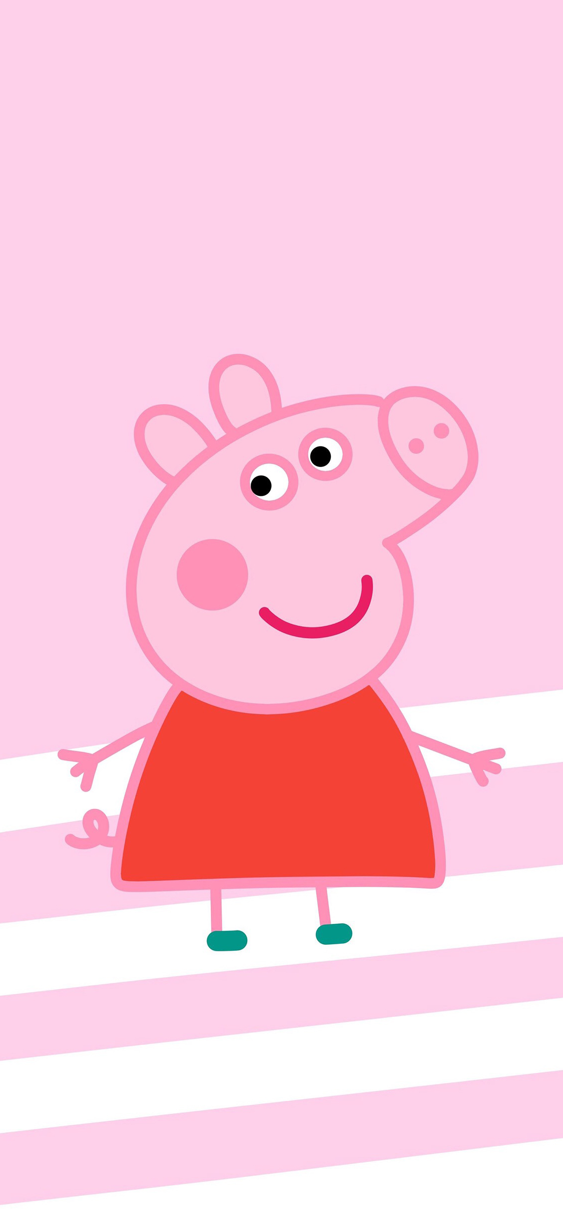 [2436×1125]小猪佩奇 卡通 动画 可爱 粉色 苹果手机动漫壁纸图片