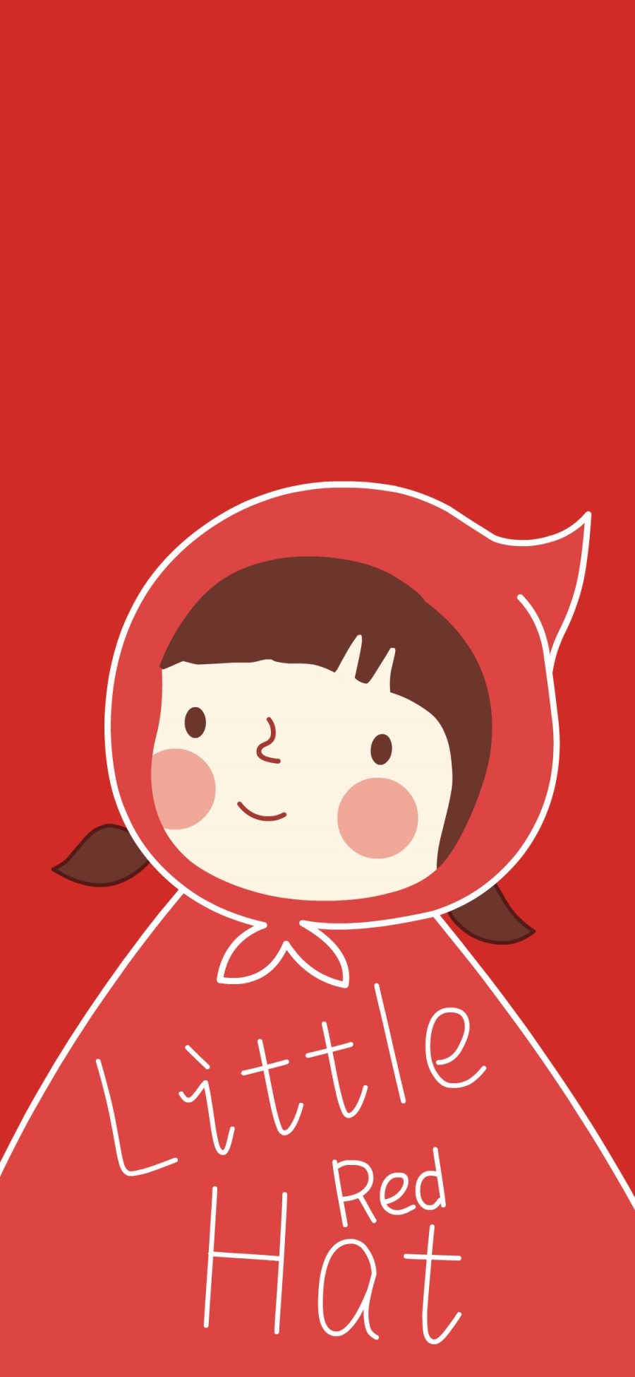 [2436×1125]小红帽 红色 卡通 可爱 苹果手机动漫壁纸图片