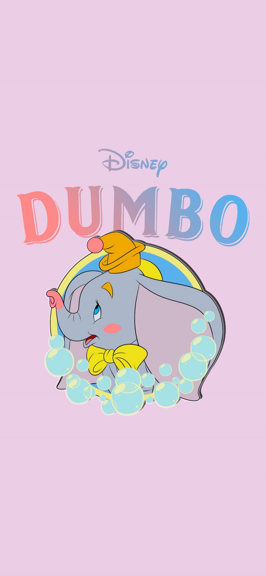 [2436×1125]小飞象 粉色 迪士尼 大象 卡通 动画 苹果手机动漫壁纸图片