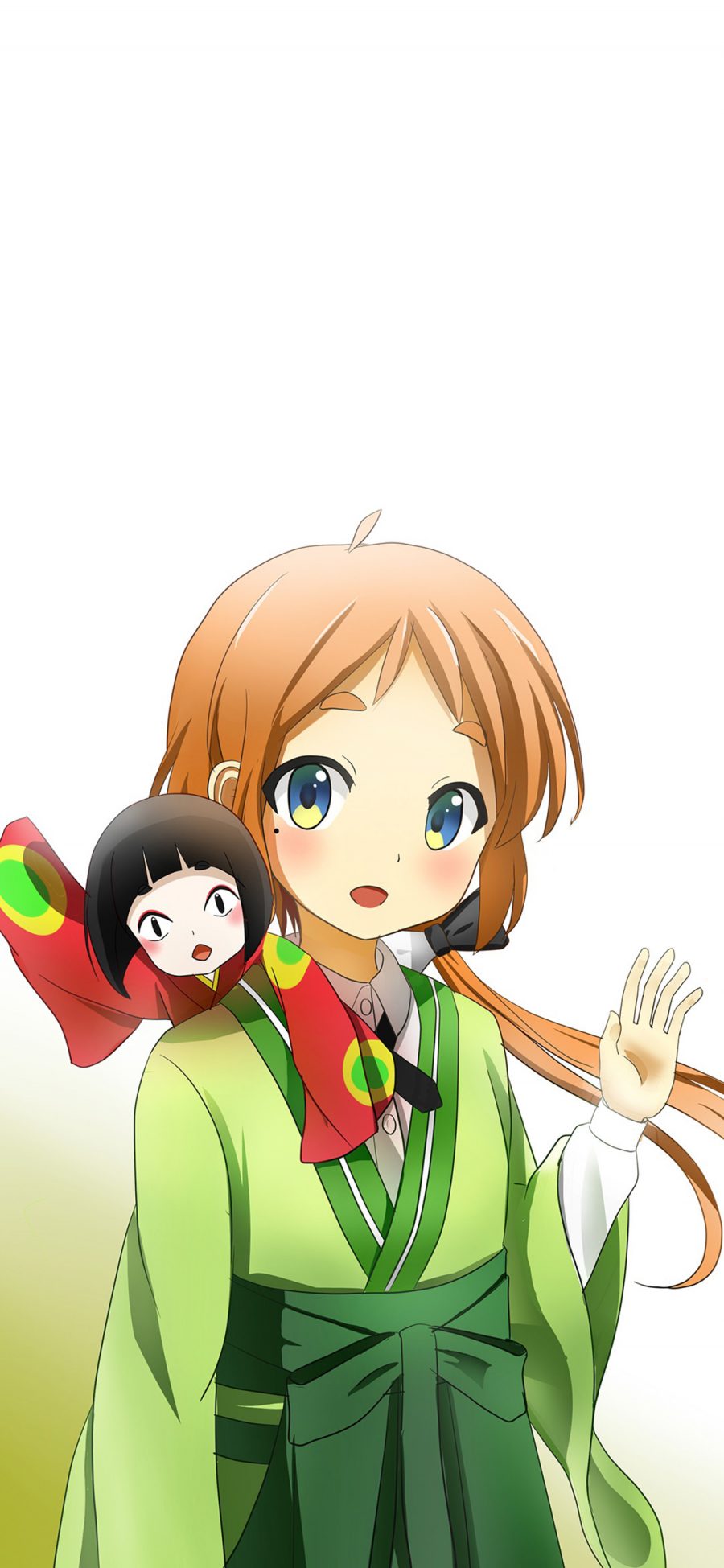 [2436×1125]少女 日本 漫画 短发 和服 二次元 萝莉 苹果手机动漫壁纸图片