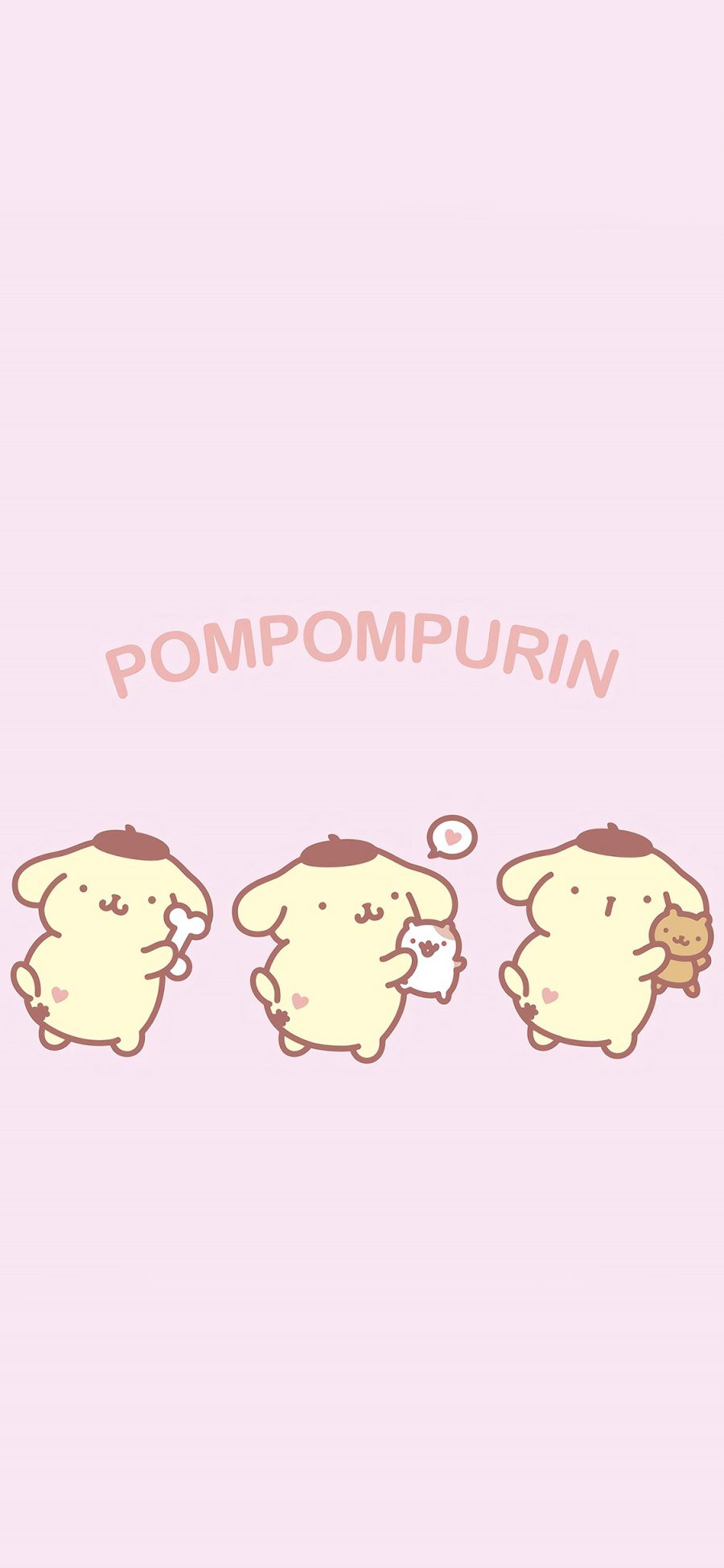 [2436×1125]布丁狗 粉色 卡通 可爱 pompompurin 苹果手机动漫壁纸图片