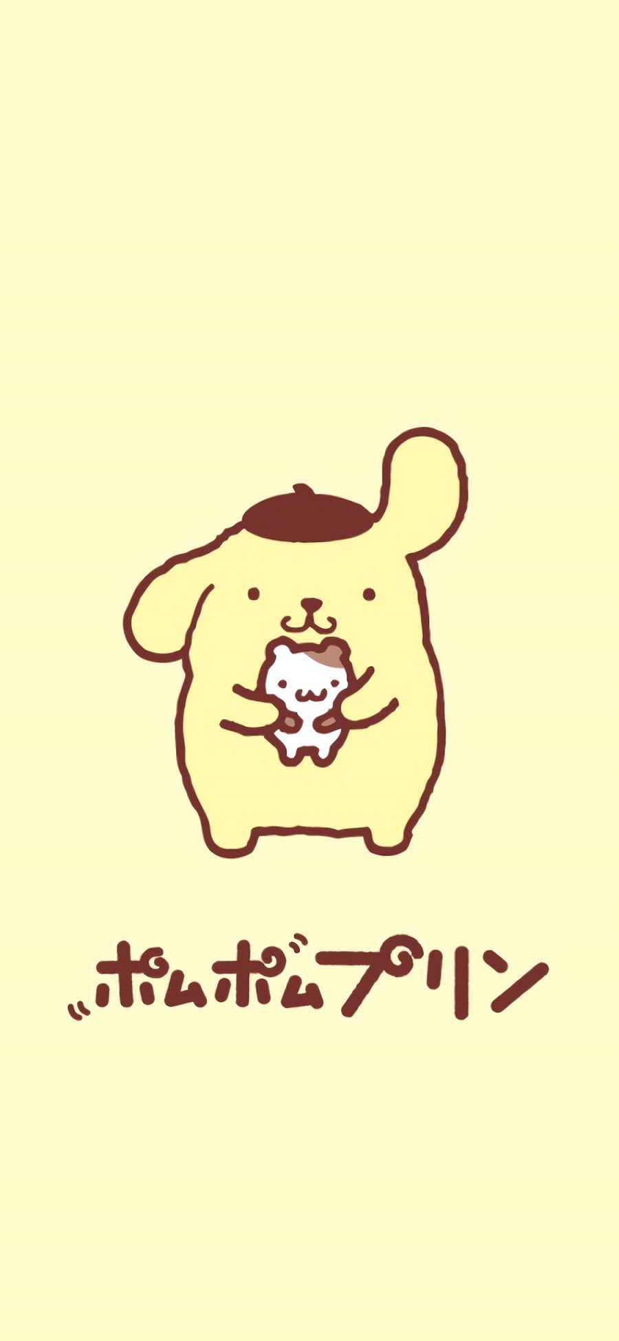 [2436×1125]布丁狗 黄色 卡通 可爱 pompompurin 苹果手机动漫壁纸图片