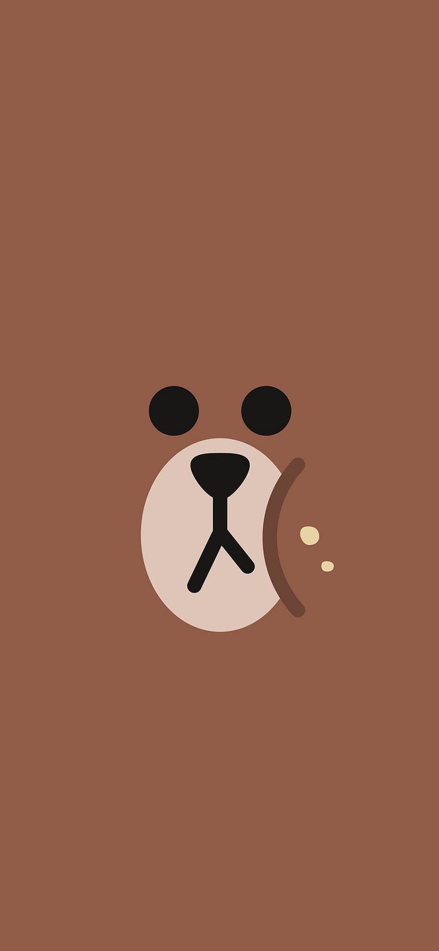 [2436×1125]布朗熊 line friends 棕色 可爱 卡通 苹果手机动漫壁纸图片