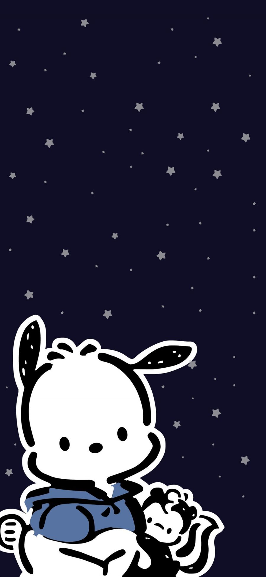 [2436×1125]帕恰狗 pochacco 卡通 可爱 星星 苹果手机动漫壁纸图片