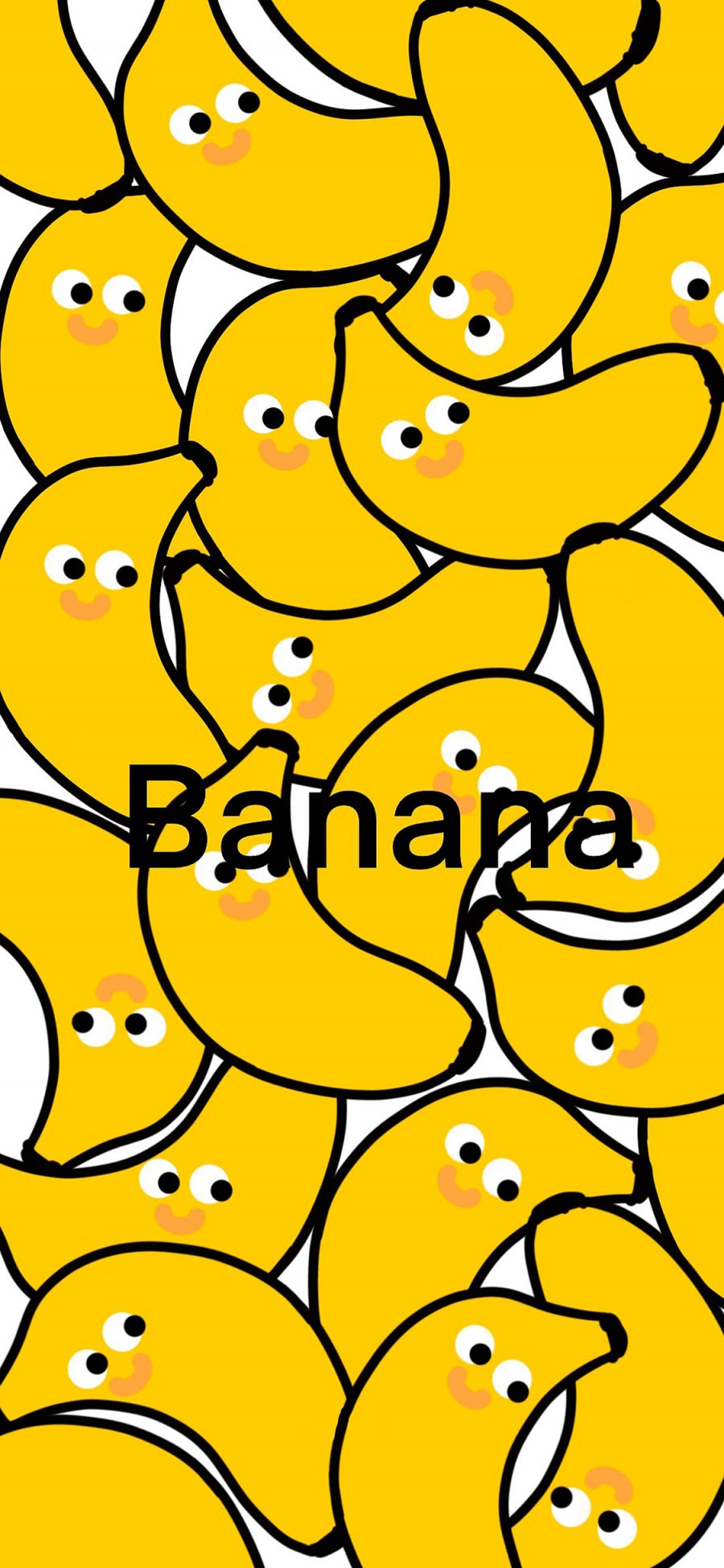 [2436×1125]平铺 香蕉 banana 黄 苹果手机动漫壁纸图片