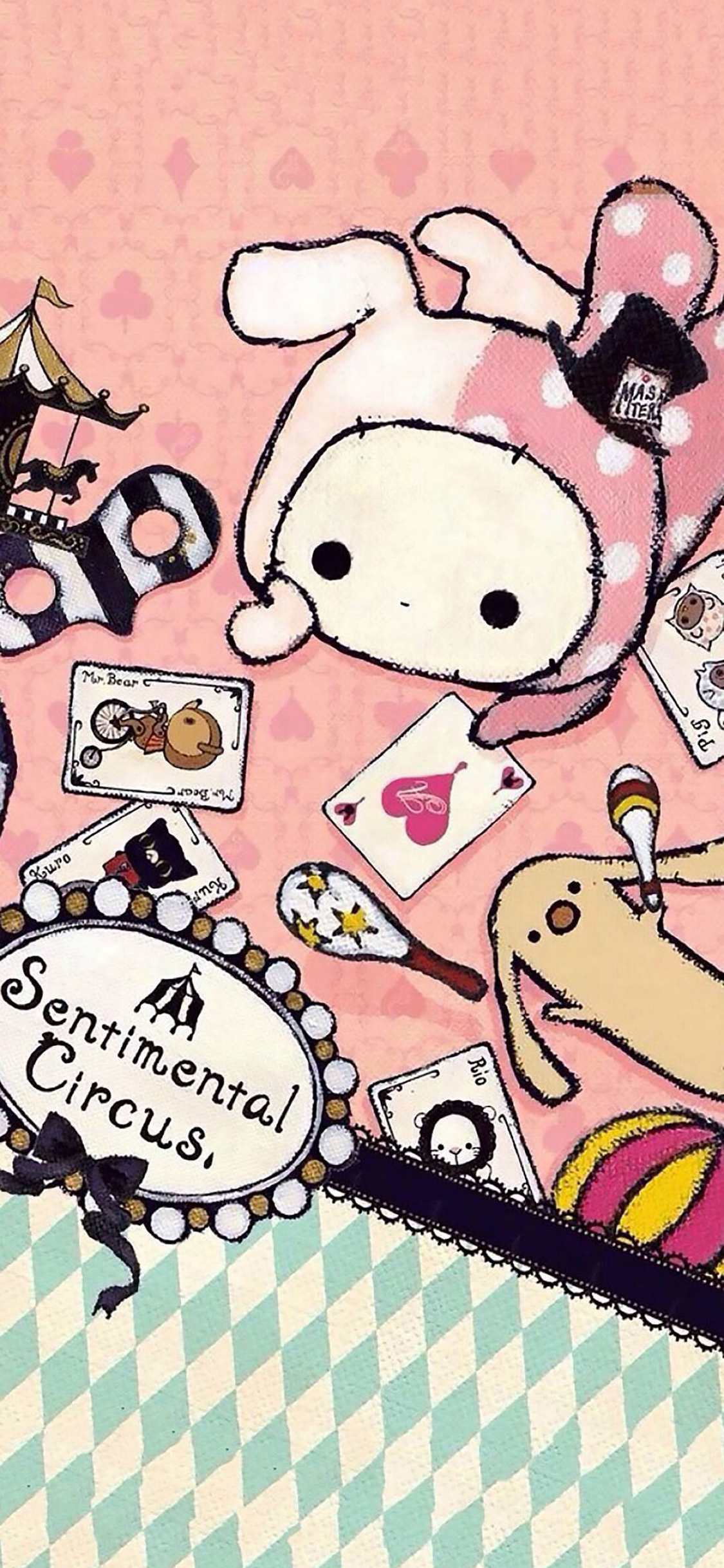 [2436×1125]忧伤马戏团 Sentimental Circus 忧忧兔 团长大人 苹果手机动漫壁纸图片