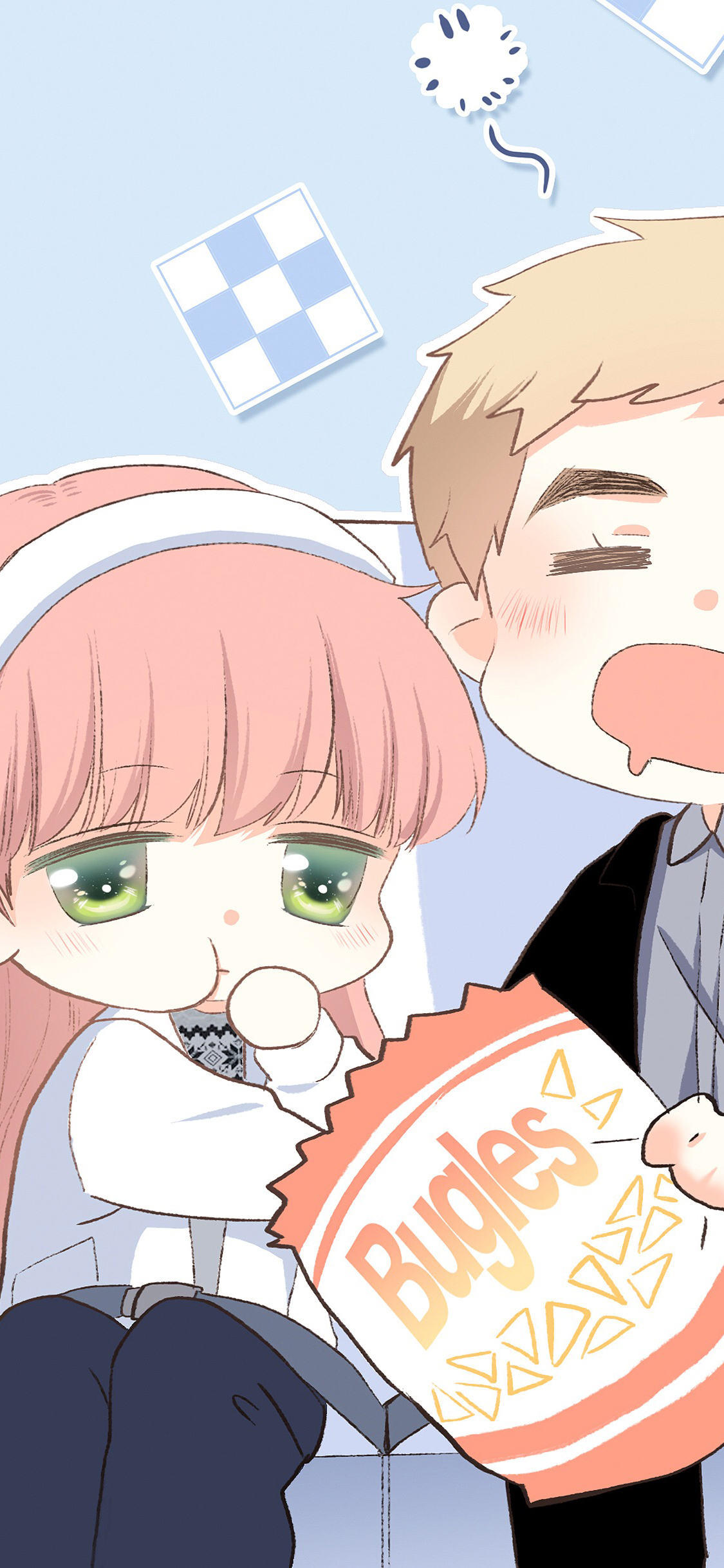 [2436×1125]怦然心动 国产漫画 星星 萧然 零食 苹果手机动漫壁纸图片
