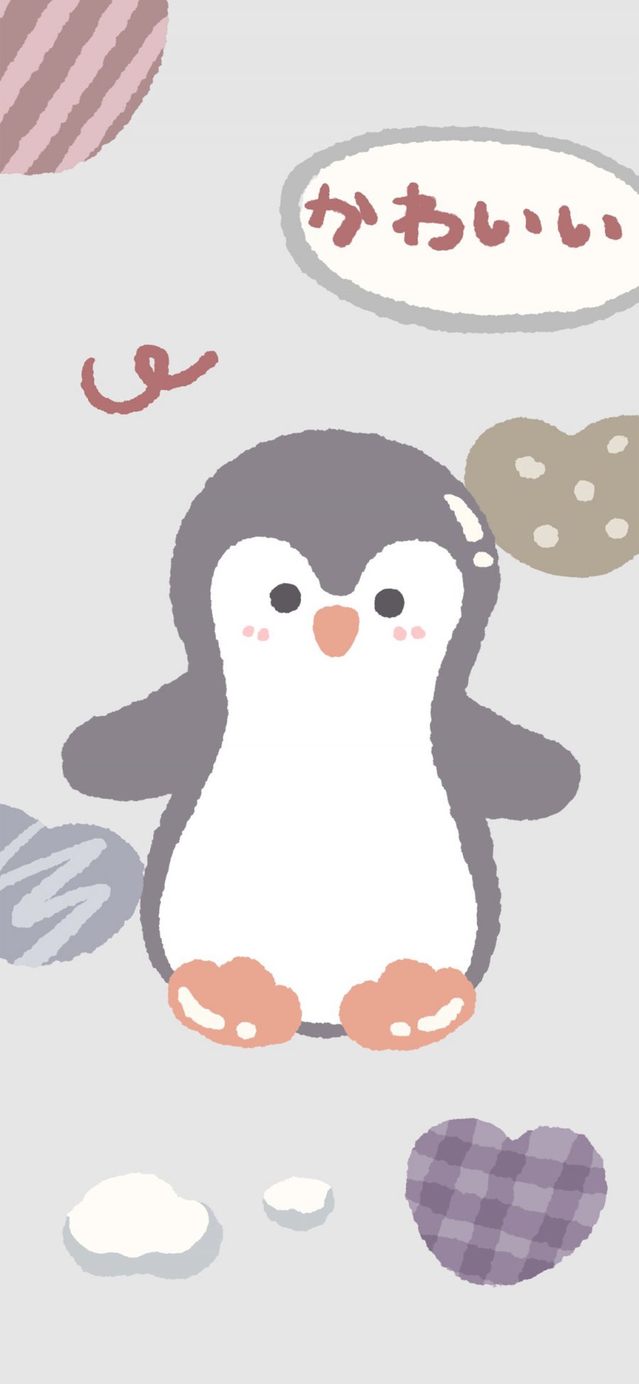 [2436×1125]插图 卡通 企鹅 可爱（取自微博：奶鹿–JUNE） 苹果手机动漫壁纸图片