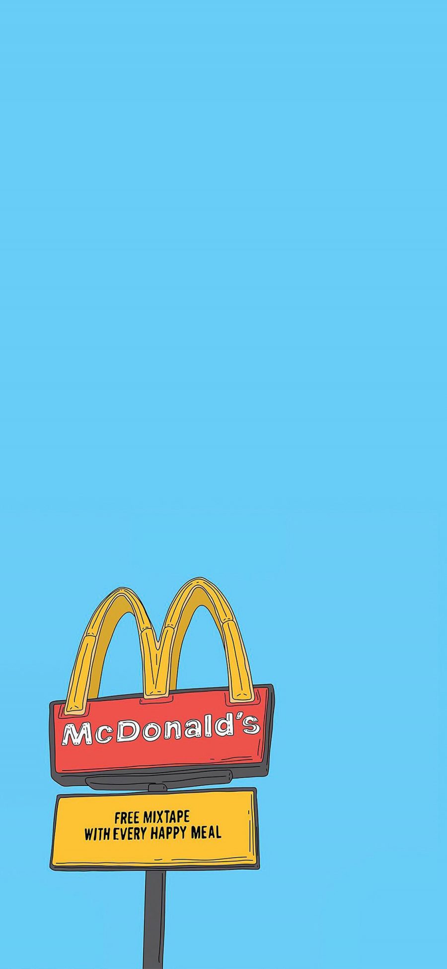 [2436×1125]插画 绘画 连锁 麦当劳 M 苹果手机动漫壁纸图片