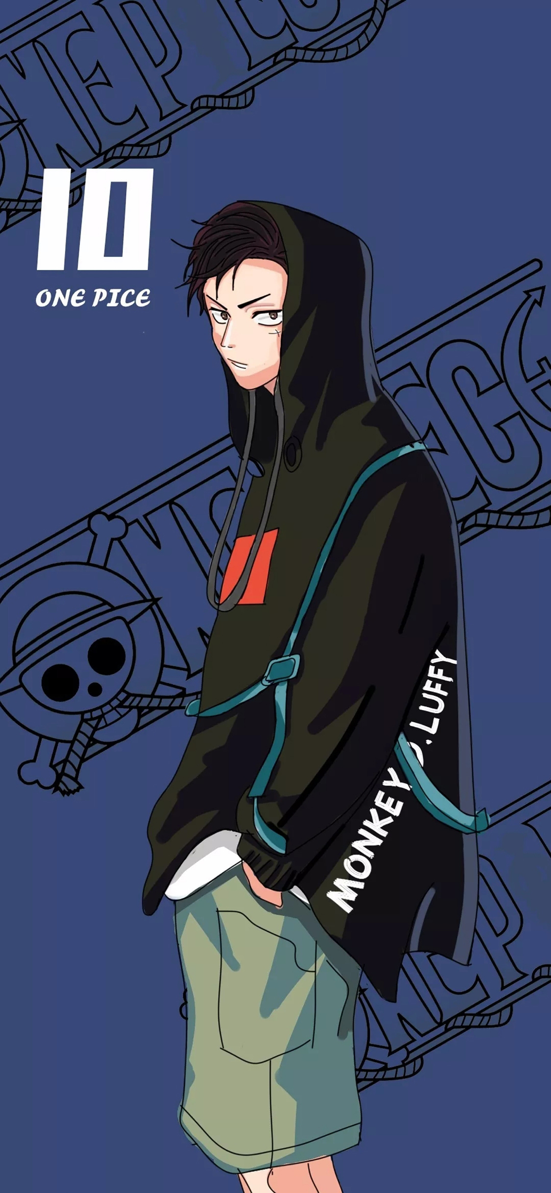 [2436×1125]日漫 海贼王 路飞 草帽 one pice 苹果手机动漫壁纸图片