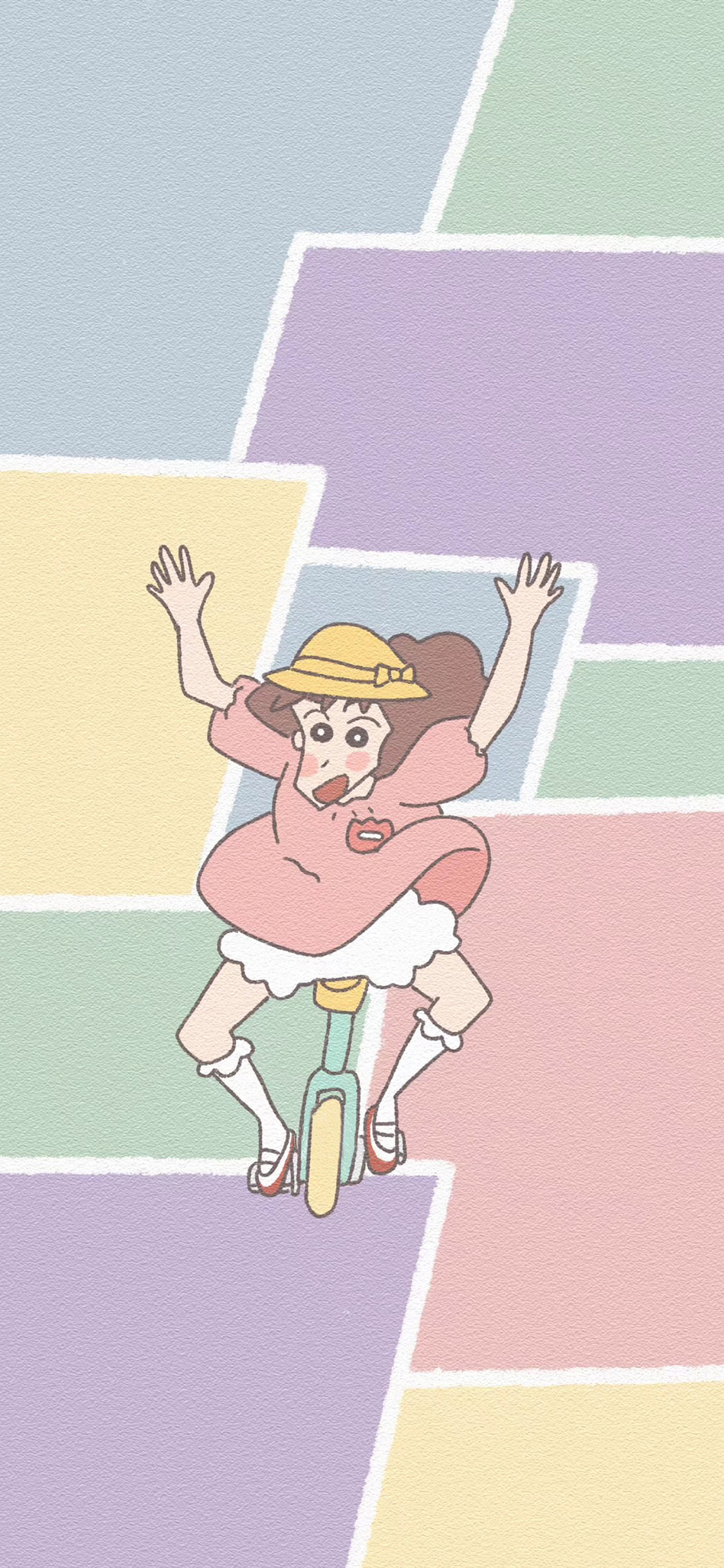 [2436×1125]日漫 蜡笔小新 妈妈 野原美伢 夫妻 苹果手机动漫壁纸图片