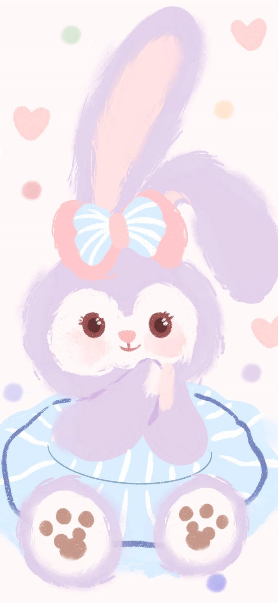 [2436×1125]星黛露 紫色 迪士尼 兔子 苹果手机动漫壁纸图片