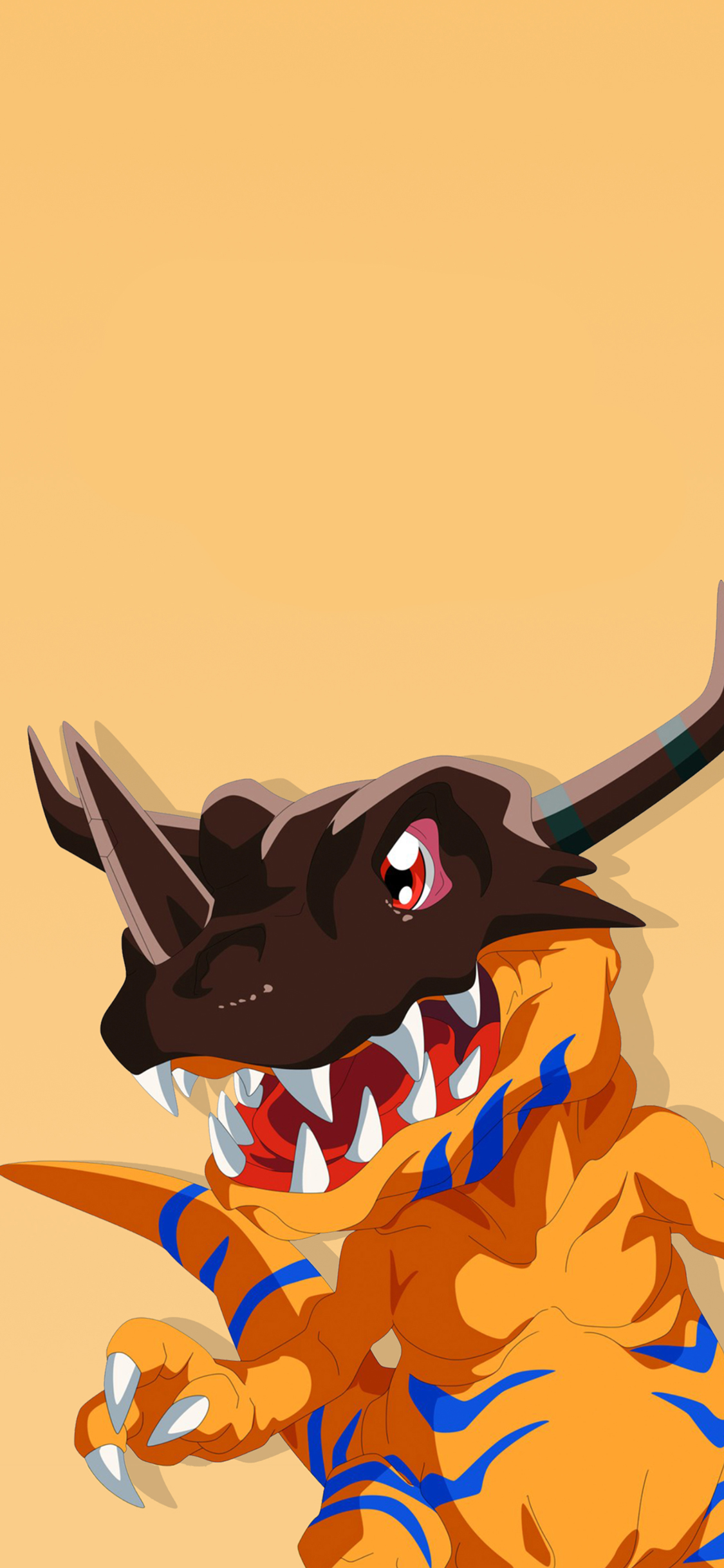 [2436×1125]暴龙兽 数码宝贝 动画 日本 苹果手机动漫壁纸图片