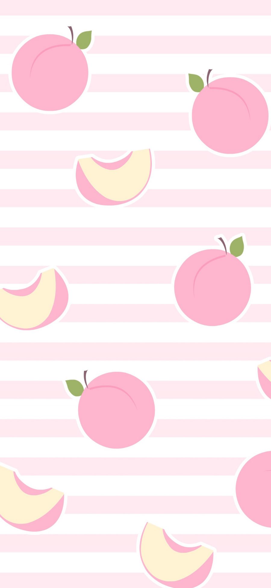 [2436×1125]桃子 粉色 平铺 卡通 苹果手机动漫壁纸图片