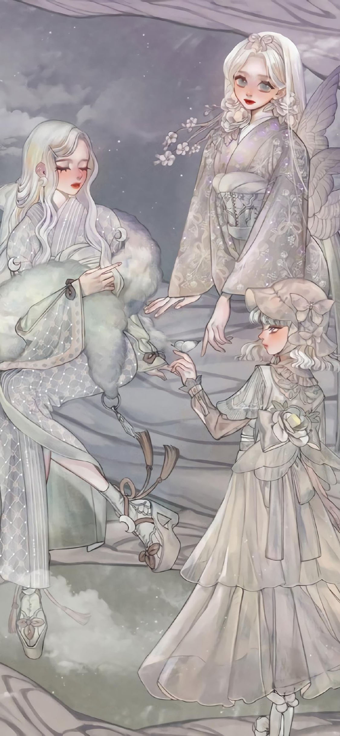 [2436×1125]洛丽塔 少男 动漫 插图 苹果手机动漫壁纸图片