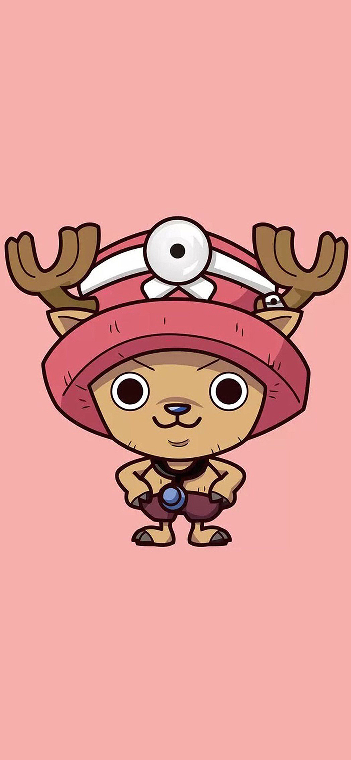 [2436×1125]海贼王 乔巴 粉色 苹果手机动漫壁纸图片