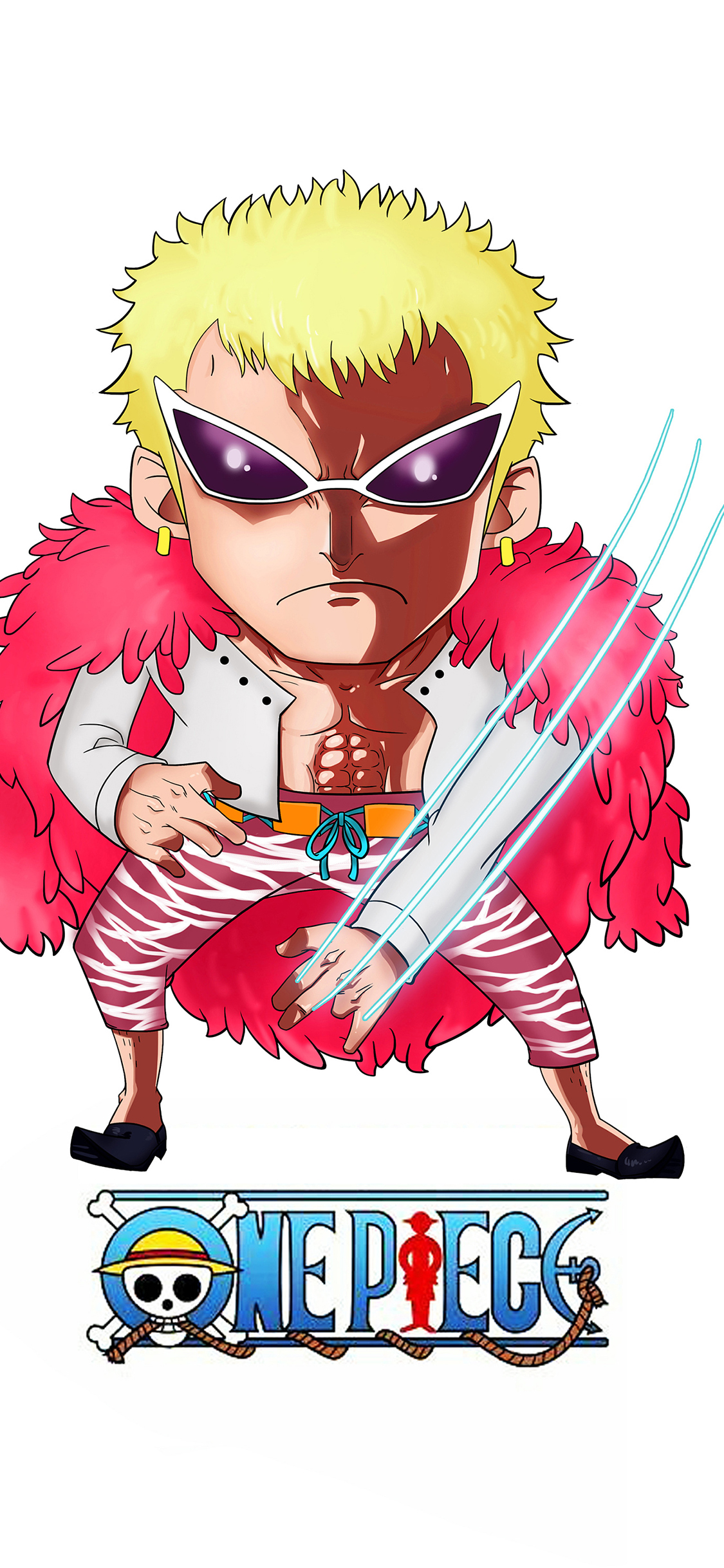 [2436×1125]海贼王 多弗朗明哥 七武海 苹果手机动漫壁纸图片