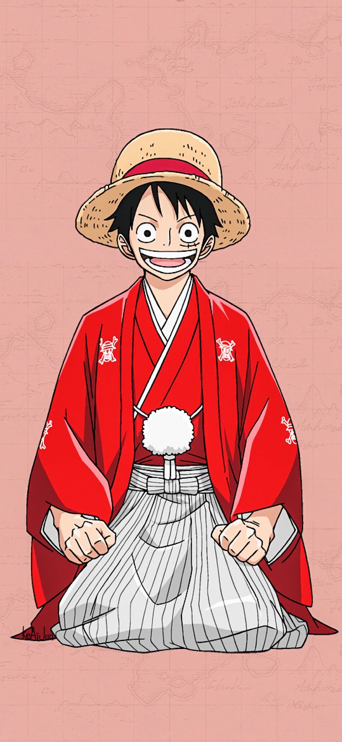 [2436×1125]海贼王 路飞 草帽海贼团 苹果手机动漫壁纸图片