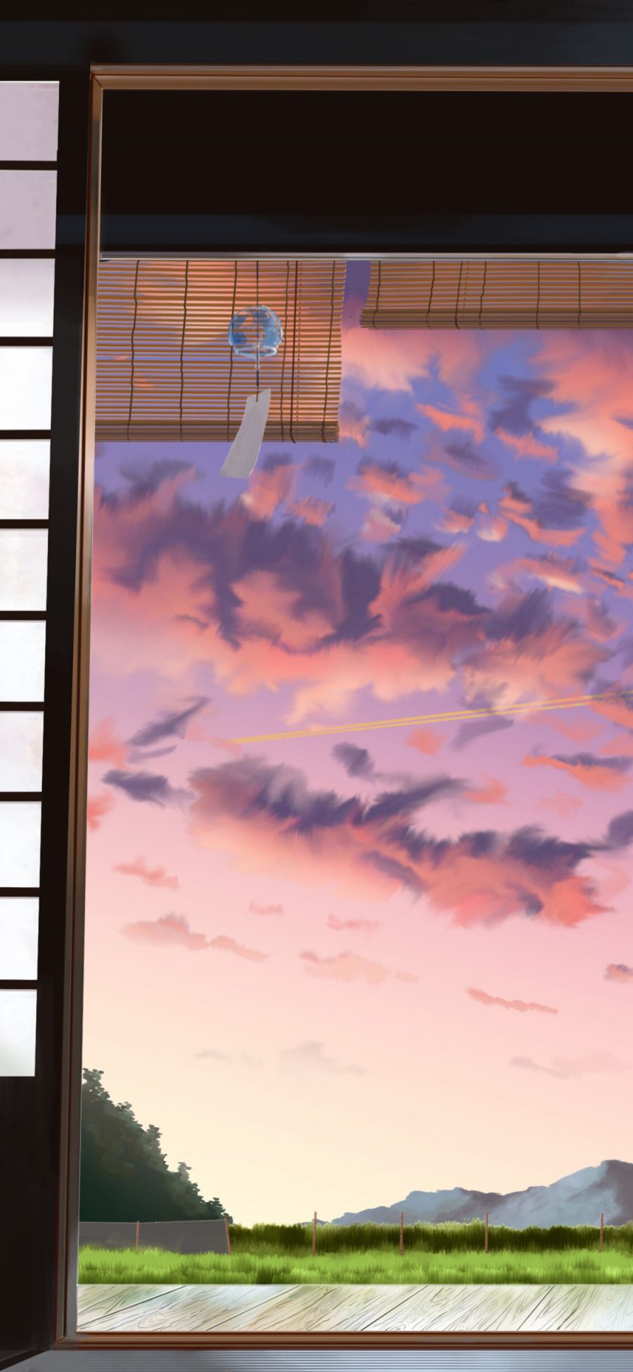 [2436×1125]漫画场景 房屋 屋内 日本 天空 苹果手机动漫壁纸图片