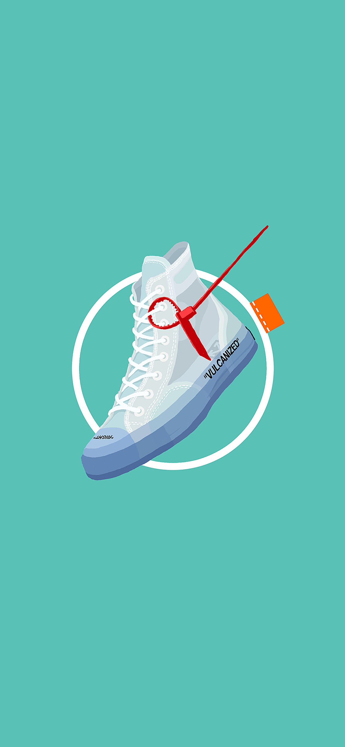 [2436×1125]潮图 鞋子 匡威 OFF-WHITE X CONVERSE 苹果手机动漫壁纸图片