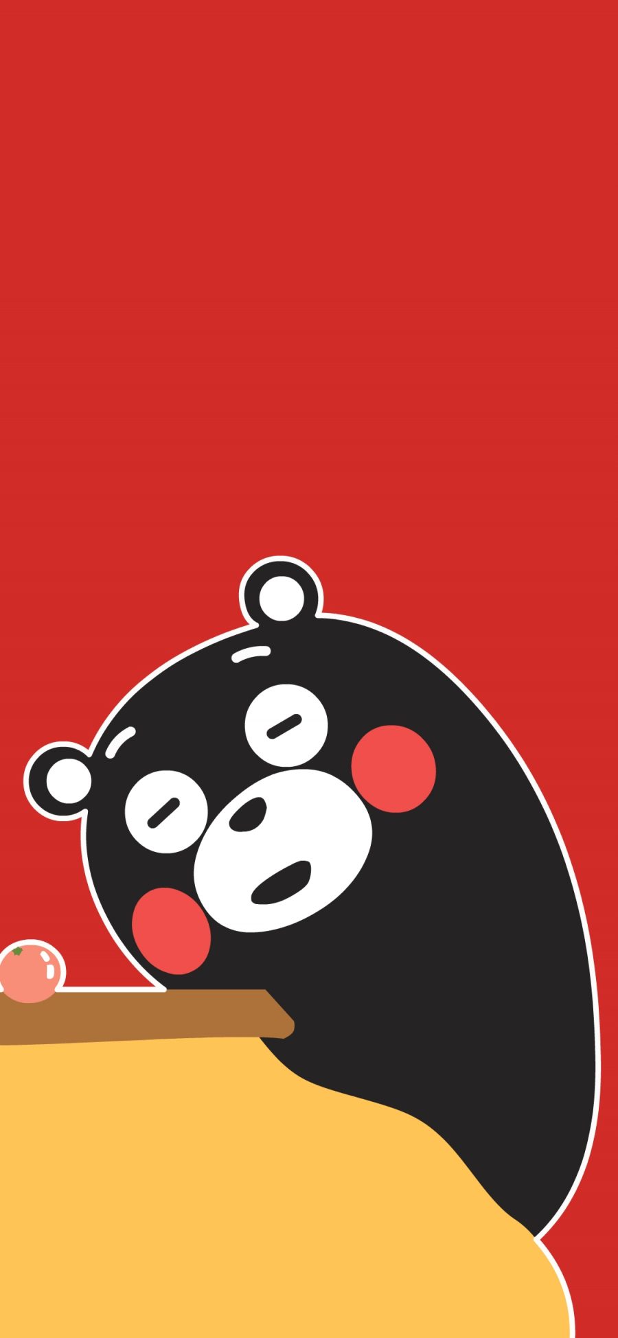 [2436×1125]熊本熊 红色 日本 可爱 卡通 苹果手机动漫壁纸图片