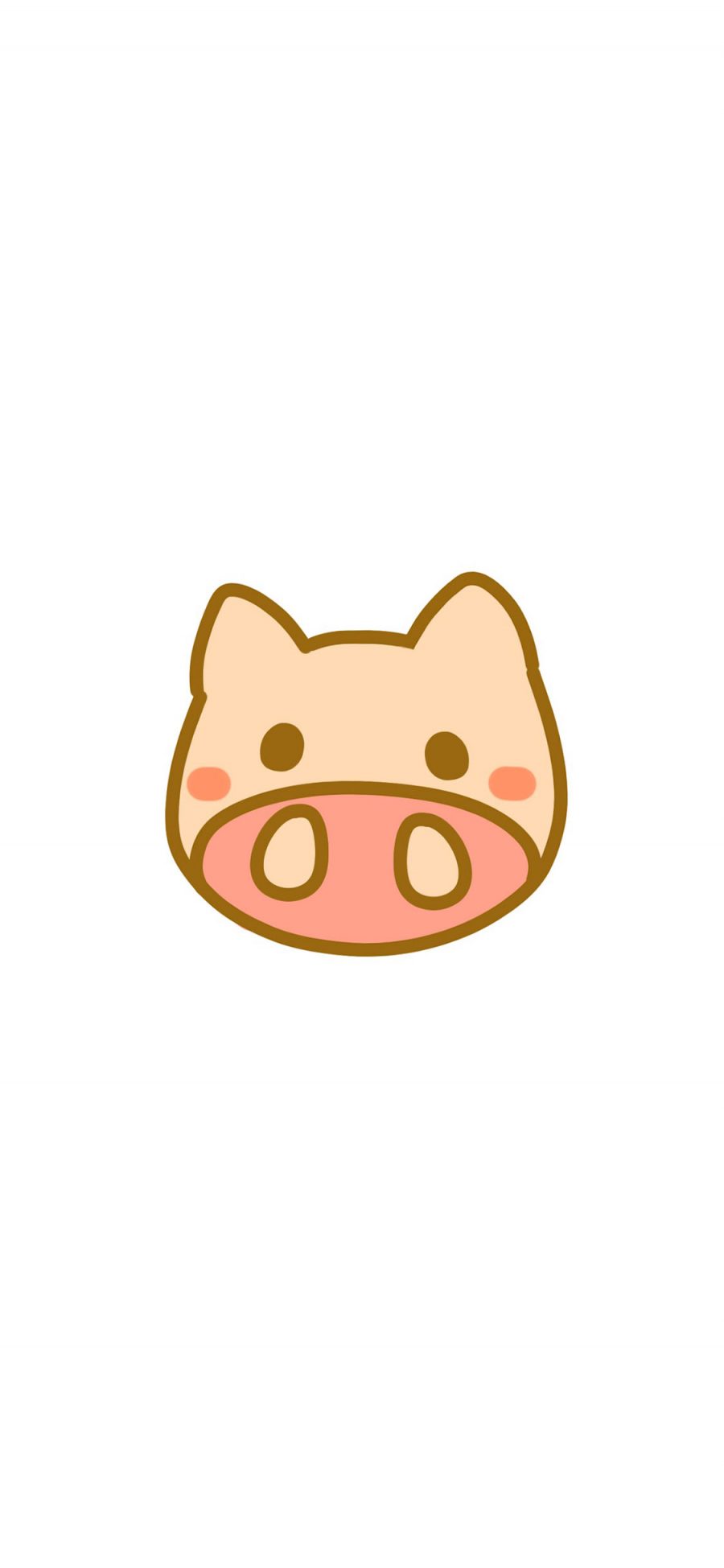 [2436×1125]猪 卡通 简笔 可爱 动物 萌 苹果手机动漫壁纸图片
