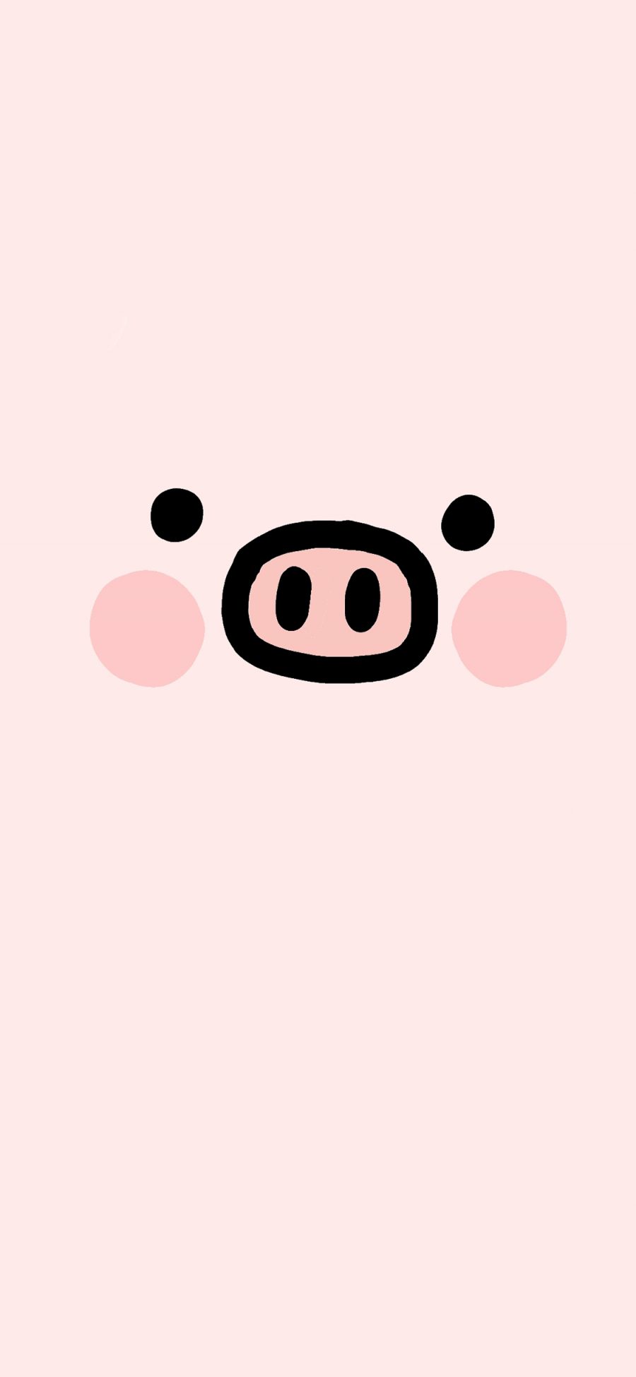 [2436×1125]猪 鼻孔 粉色 可爱 苹果手机动漫壁纸图片