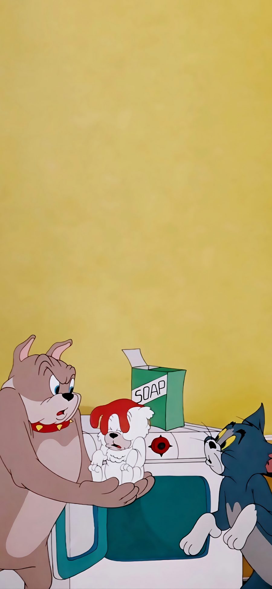 [2436×1125]猫和老鼠 汤姆猫 动画片 狗 苹果手机动漫壁纸图片