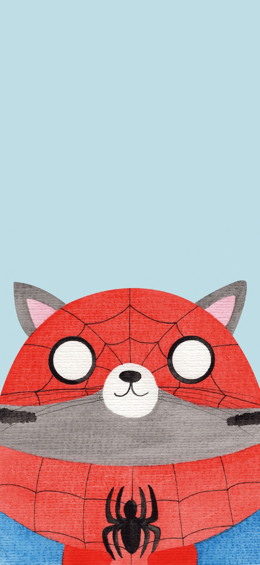 [2436×1125]猫咪 cos 漫威 蜘蛛侠 苹果手机动漫壁纸图片