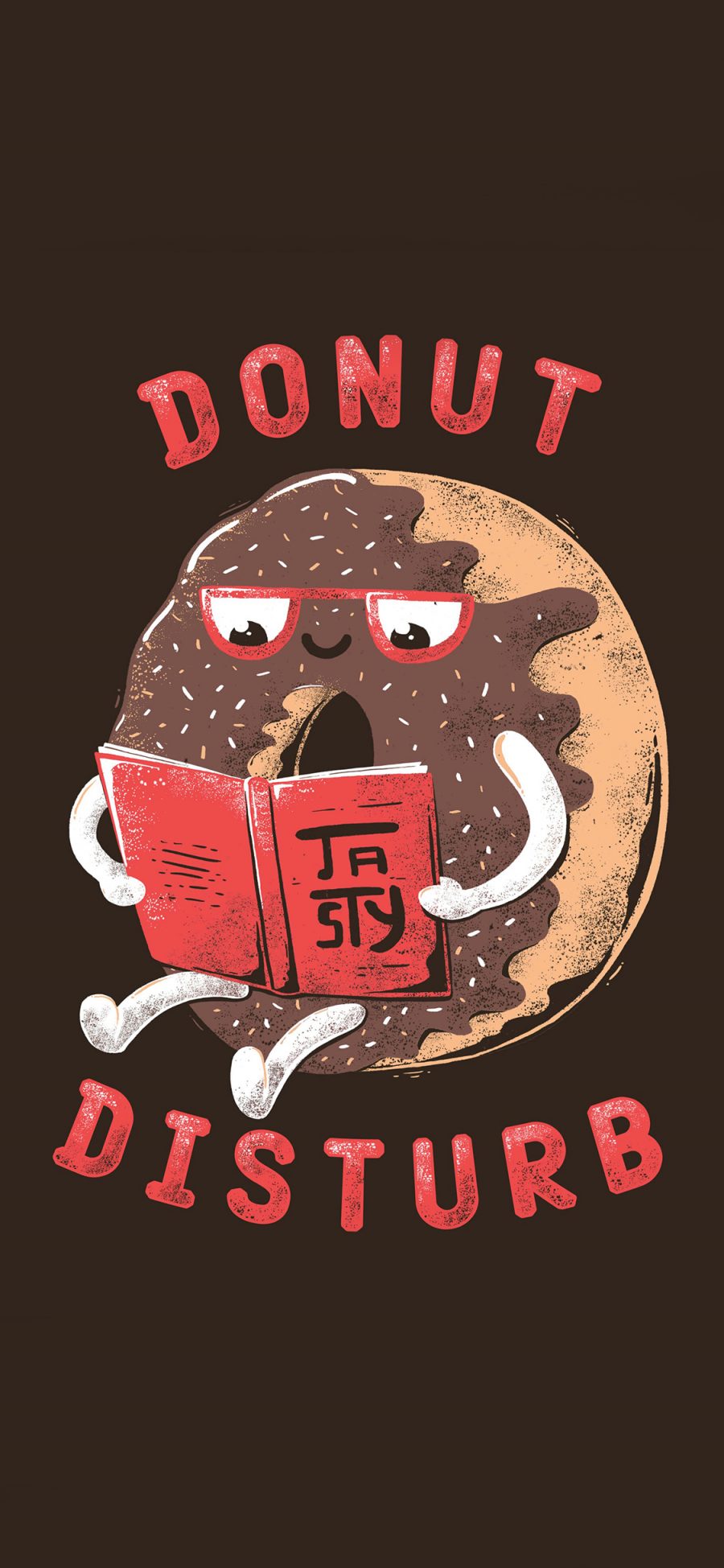 [2436×1125]甜甜圈 donut disturb 苹果手机动漫壁纸图片