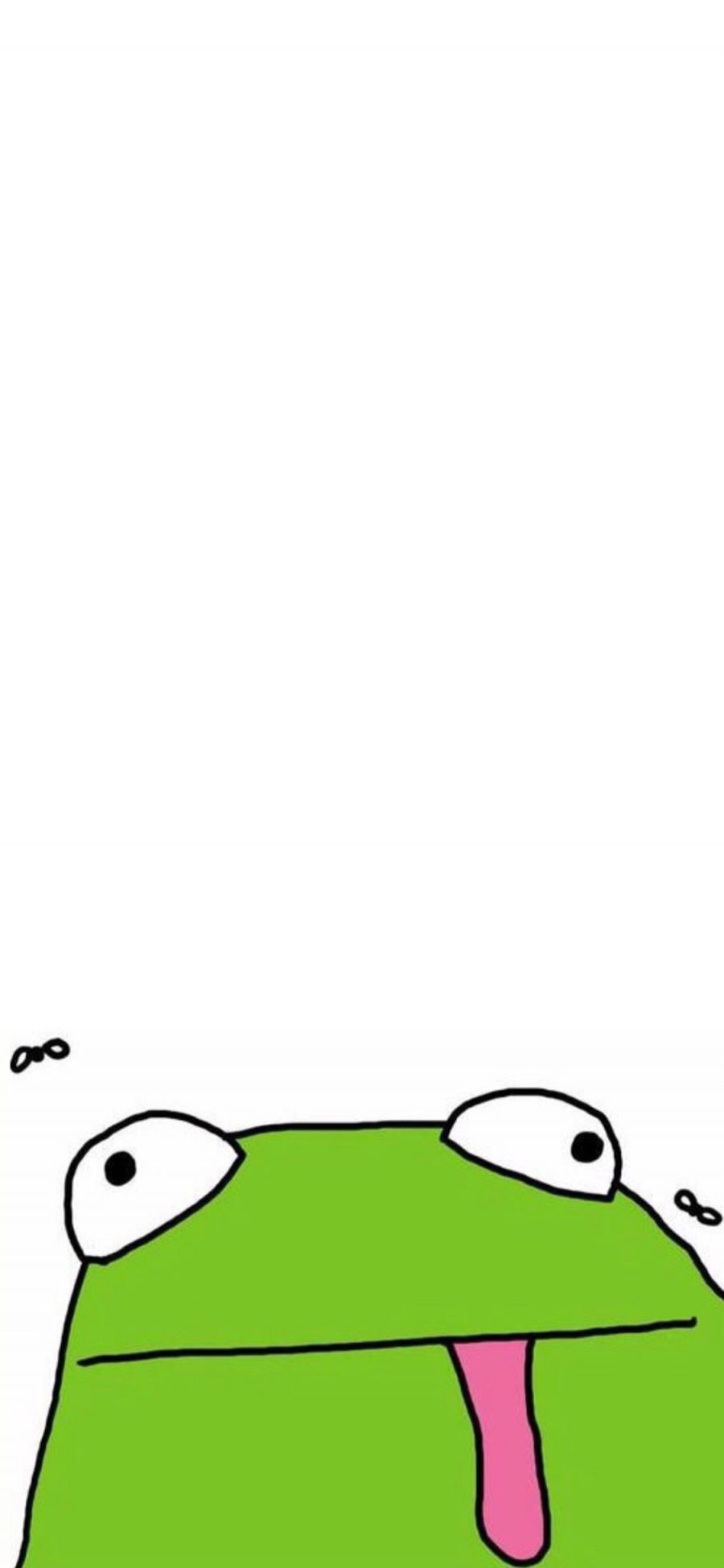 [2436×1125]白色背景 卡通 青蛙 趣味 苹果手机动漫壁纸图片