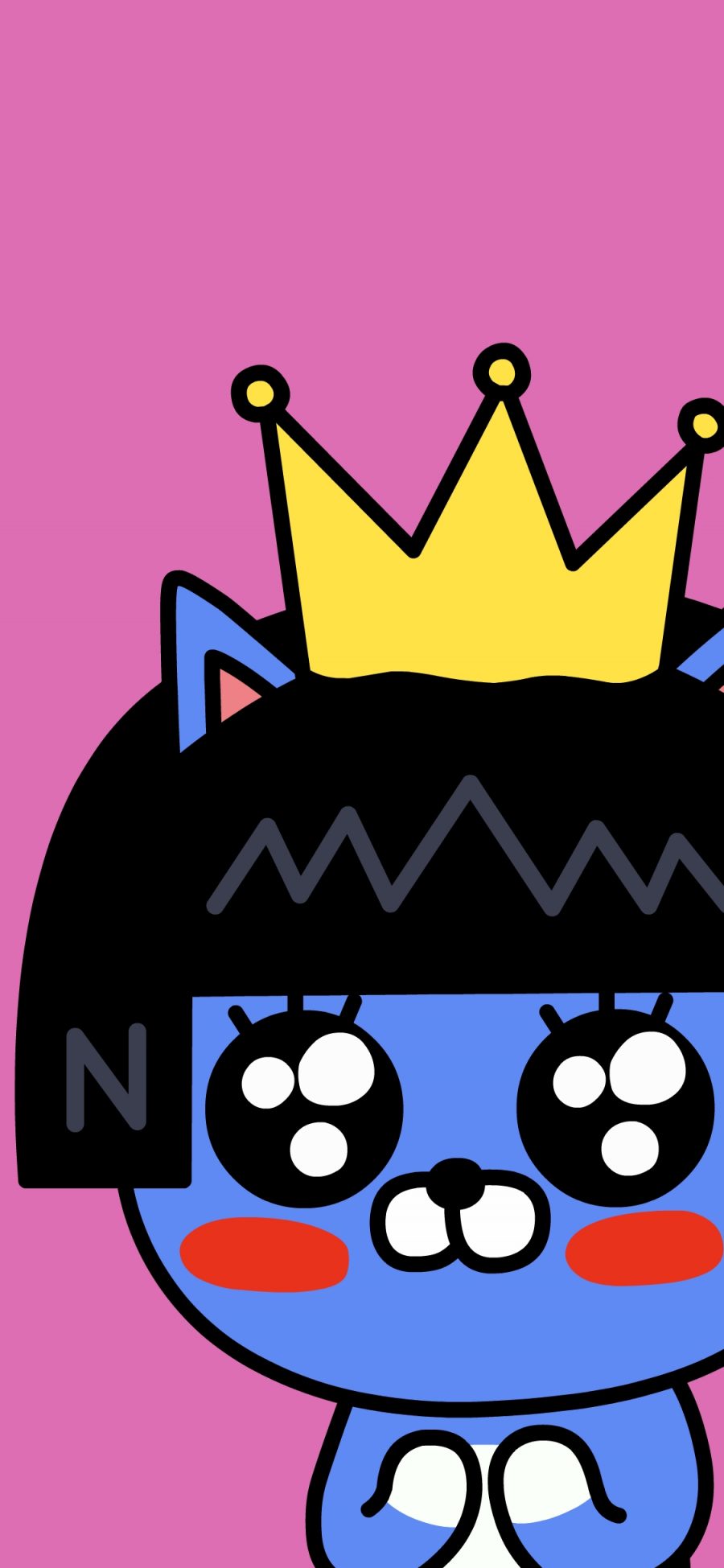 [2436×1125]皇冠 卡通 可爱 粉色 苹果手机动漫壁纸图片