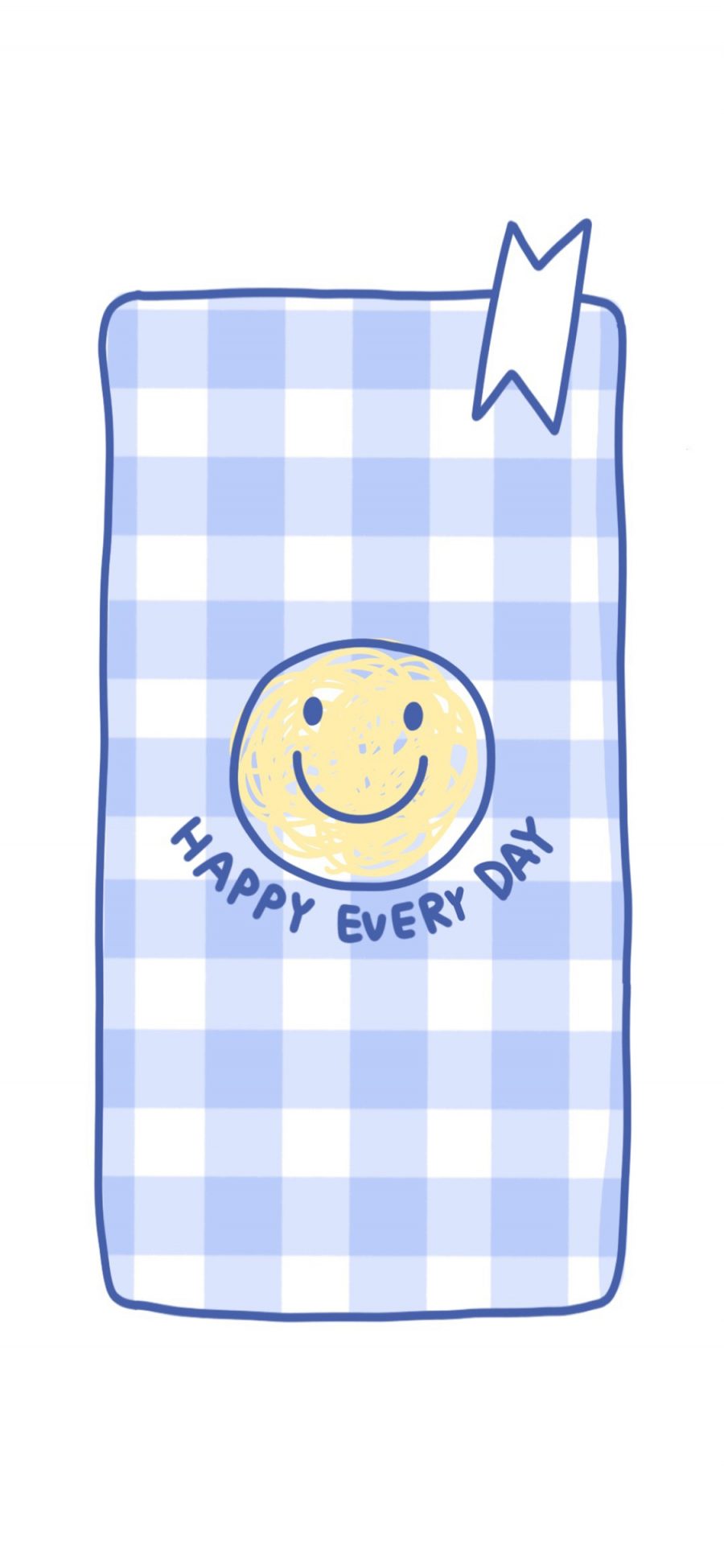 [2436×1125]笑脸 happy every day 表情 苹果手机动漫壁纸图片
