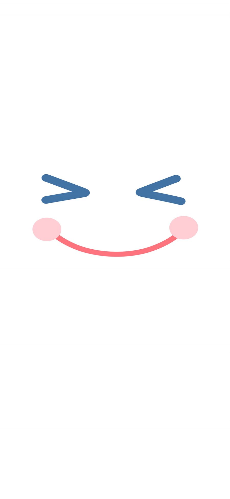 [2436×1125]笑脸 表情 白色 微笑 苹果手机动漫壁纸图片
