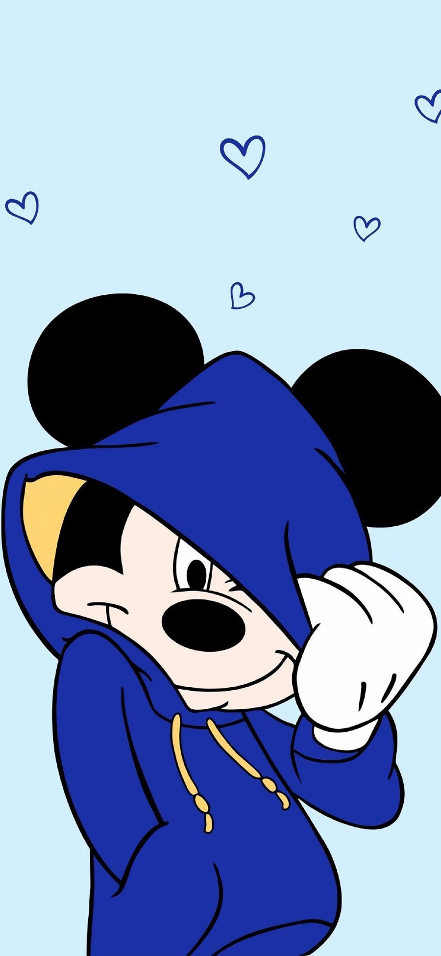 [2436×1125]米老鼠 蓝色 迪士尼 动画 米奇 苹果手机动漫壁纸图片
