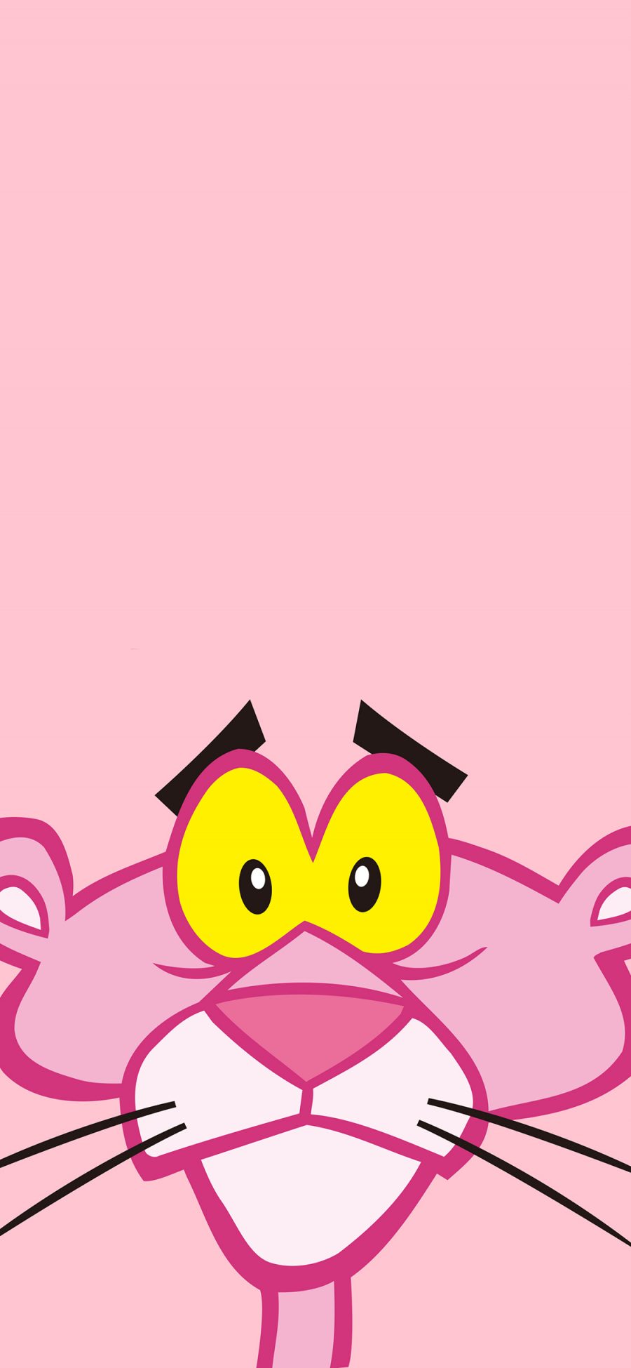 [2436×1125]粉红豹 顽皮豹 粉色 动画 瞪眼 苹果手机动漫壁纸图片