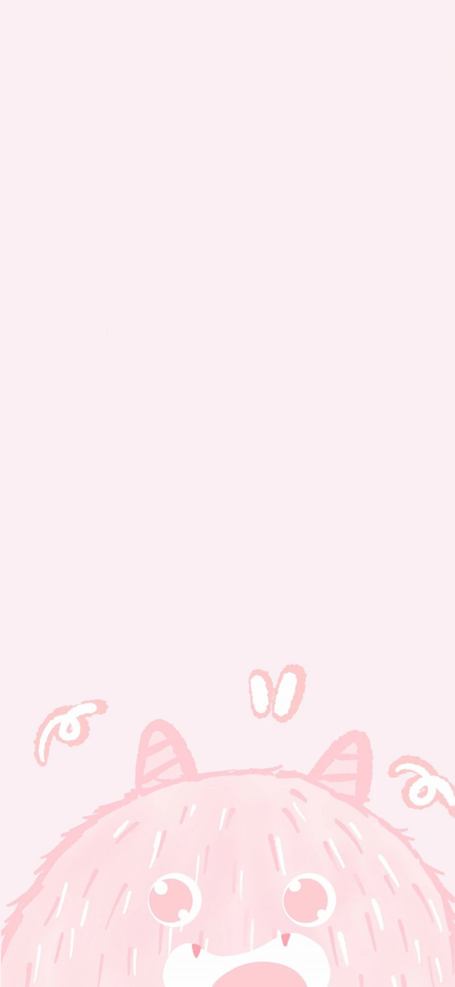 [2436×1125]粉色 可爱 小怪兽 苹果手机动漫壁纸图片