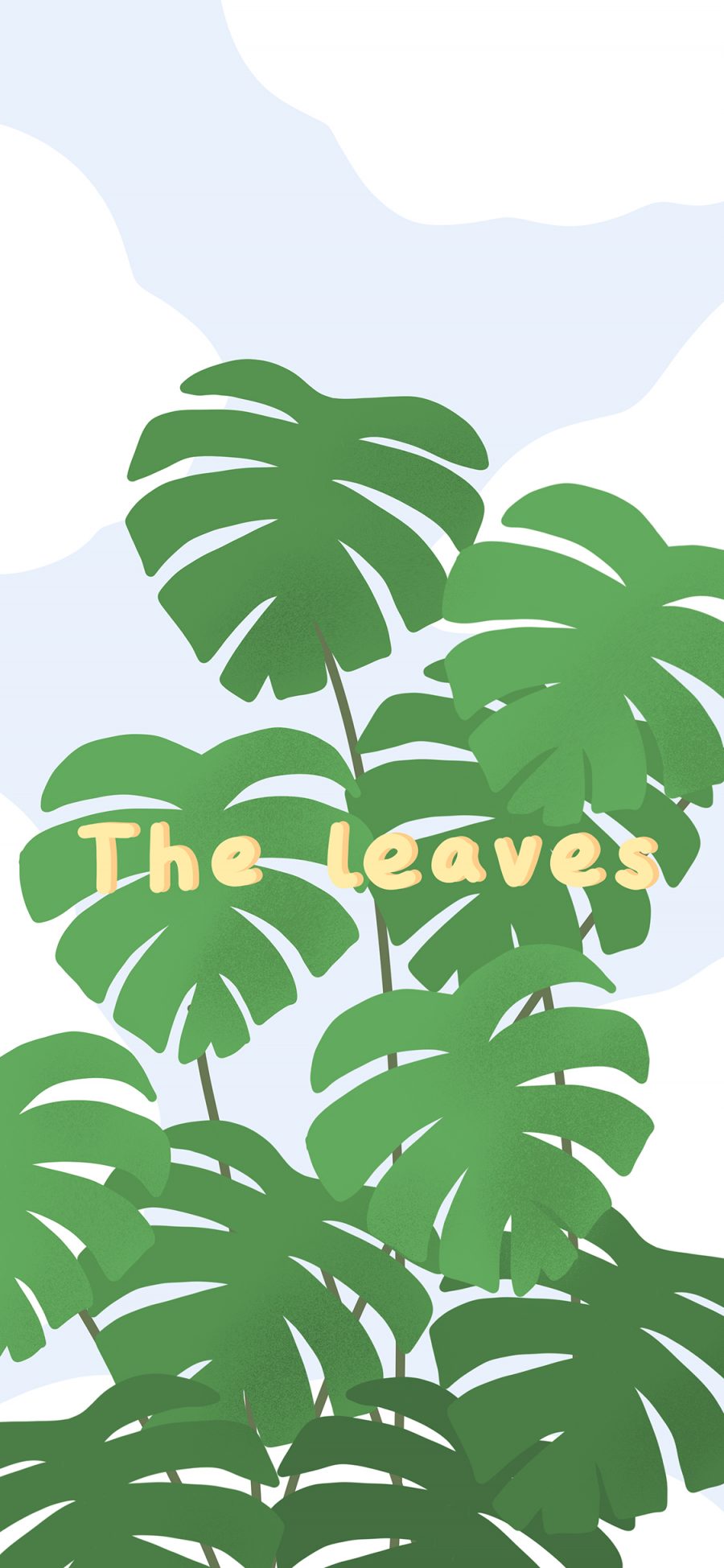 [2436×1125]绿植 the leaves 龟背竹 苹果手机动漫壁纸图片