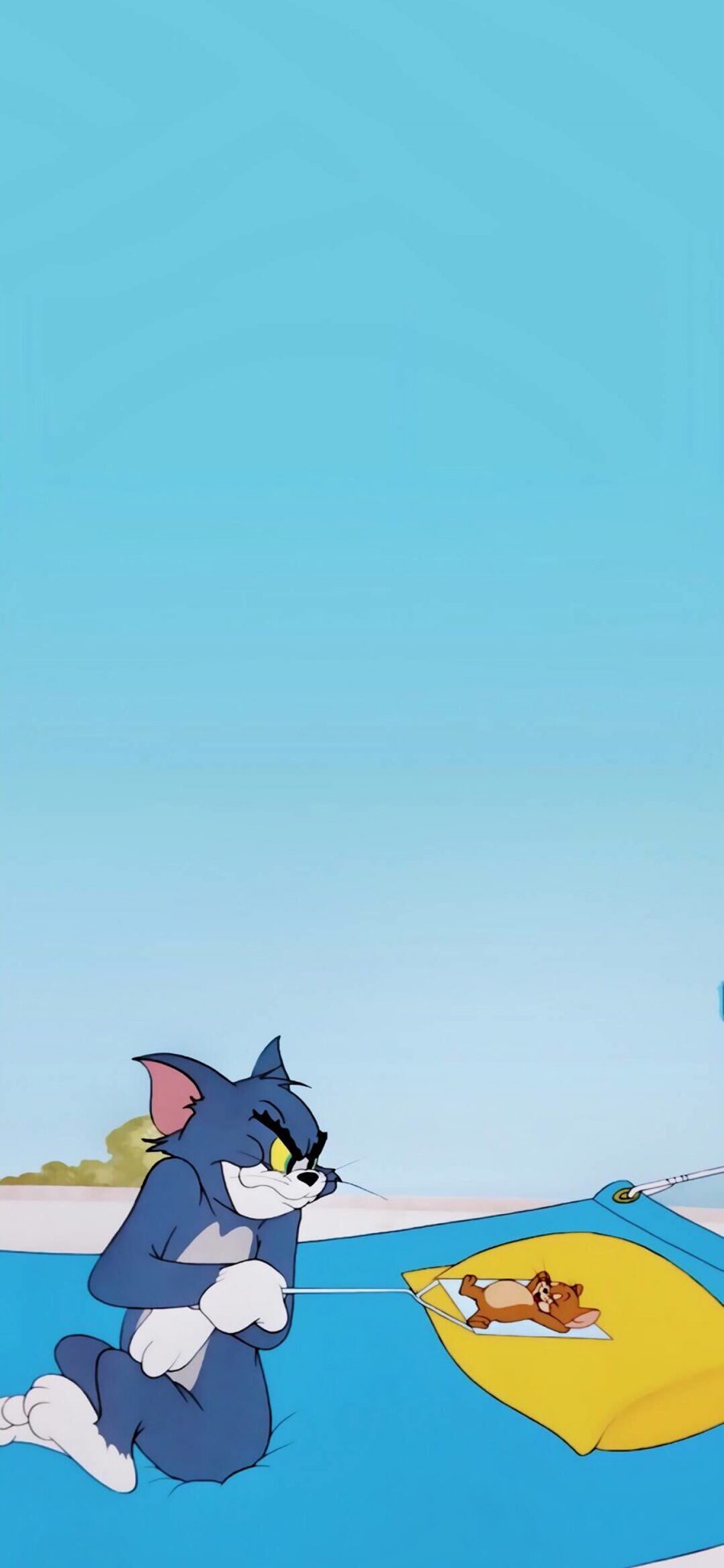 [2436×1125]美国 Tom and Jerry 猫和老鼠 动画 苹果手机动漫壁纸图片