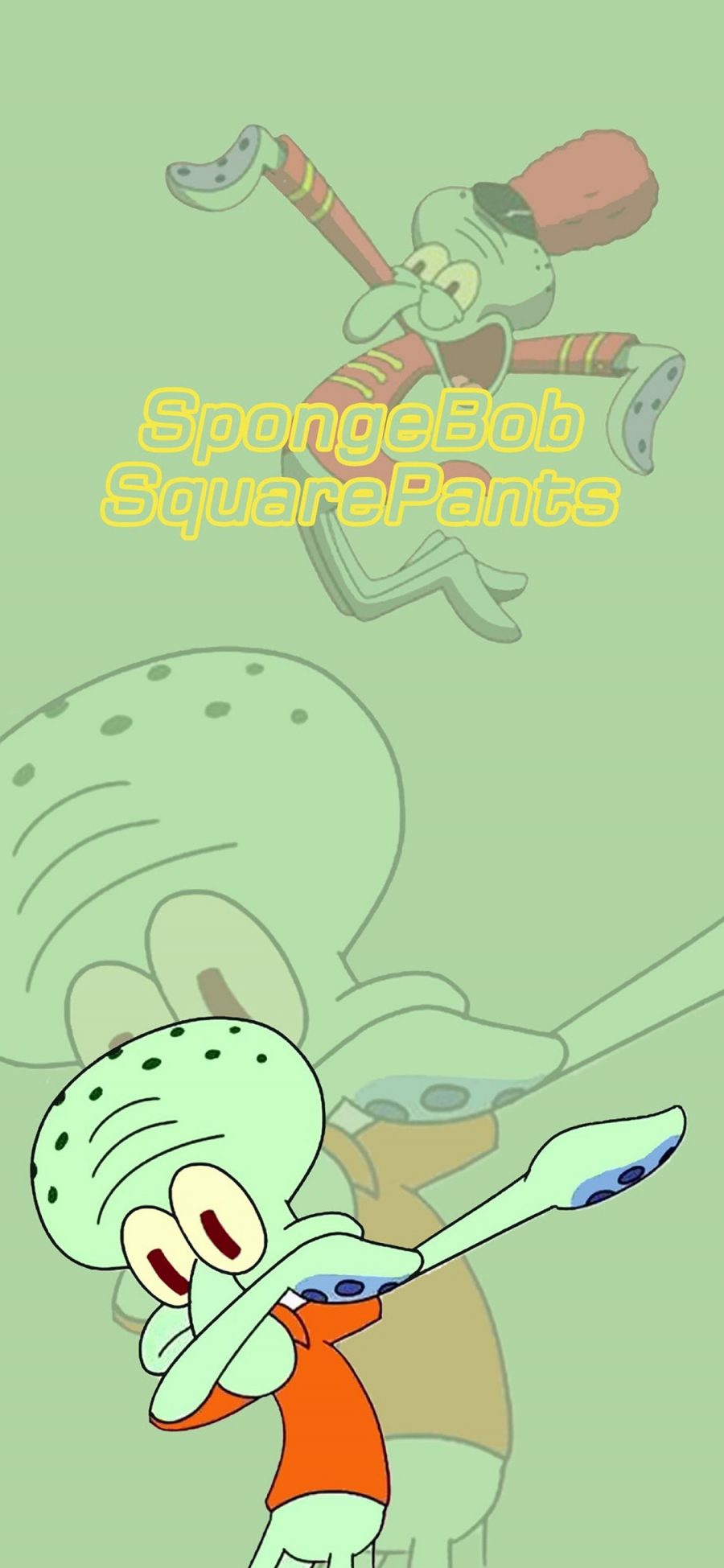 [2436×1125]美国 动画 海绵宝宝与派大星 章鱼哥 苹果手机动漫壁纸图片