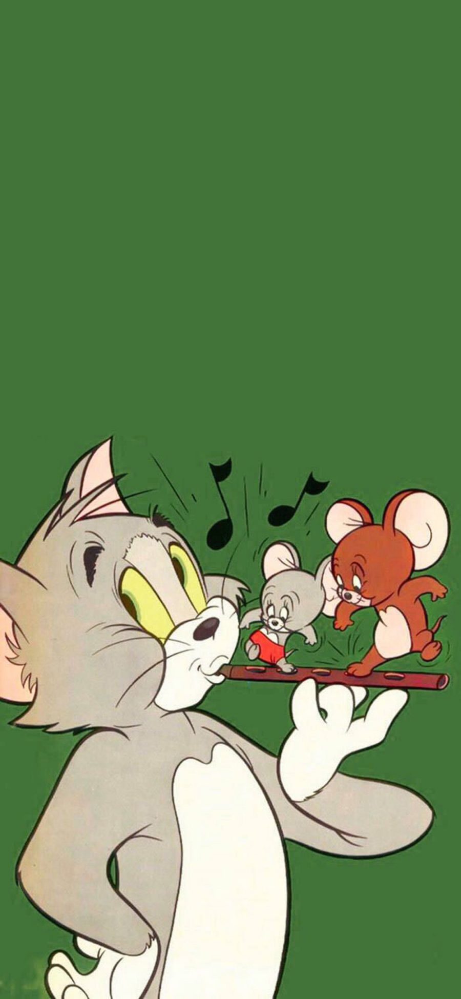 [2436×1125]美国 动画 猫和老鼠 Tom Jerry 苹果手机动漫壁纸图片